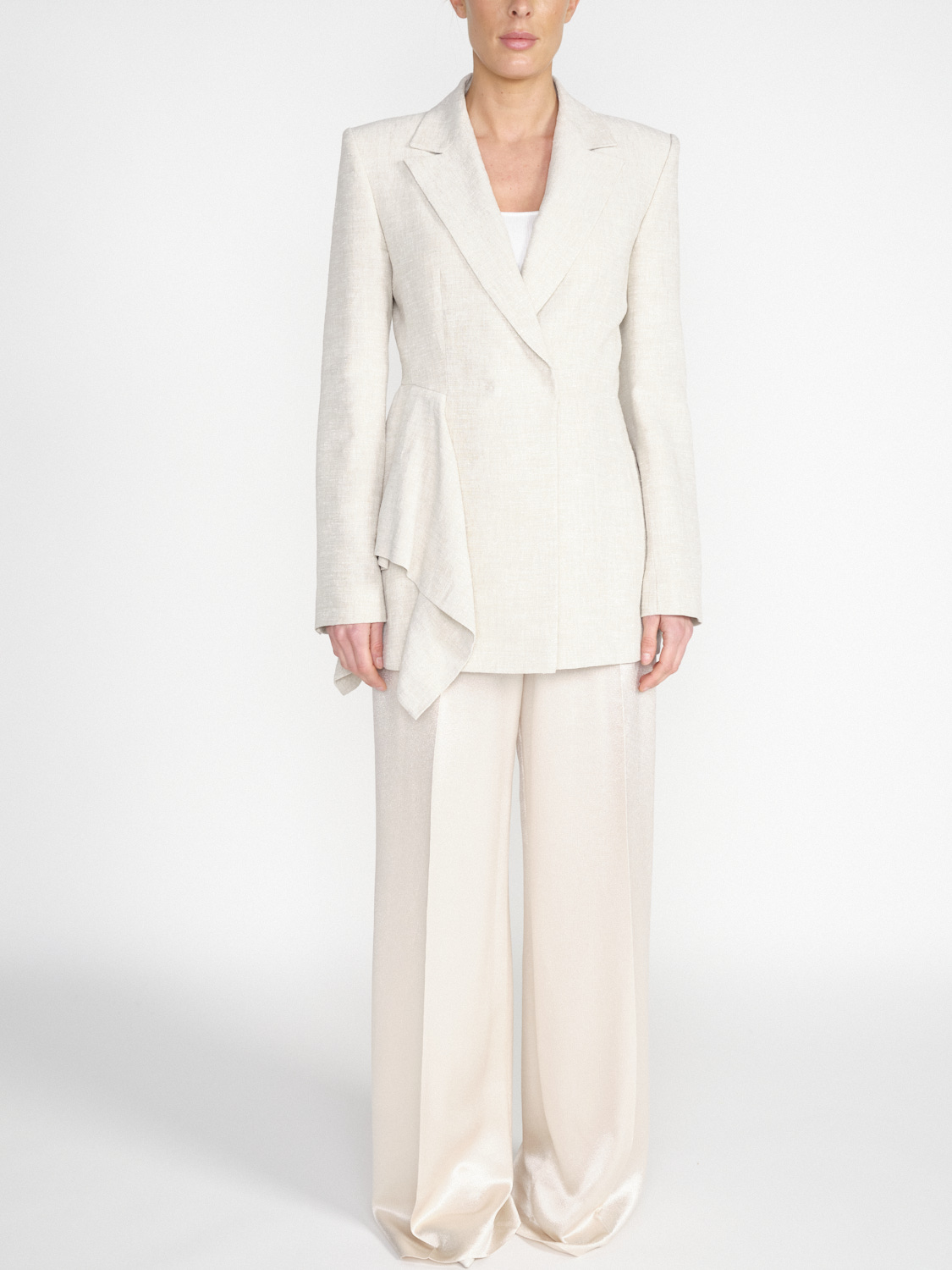Sly010 Dilara – Blazer mit Volant-Detail 36 beige Sly010 Dilara – Blazer mit Volant-Detail 36 beige