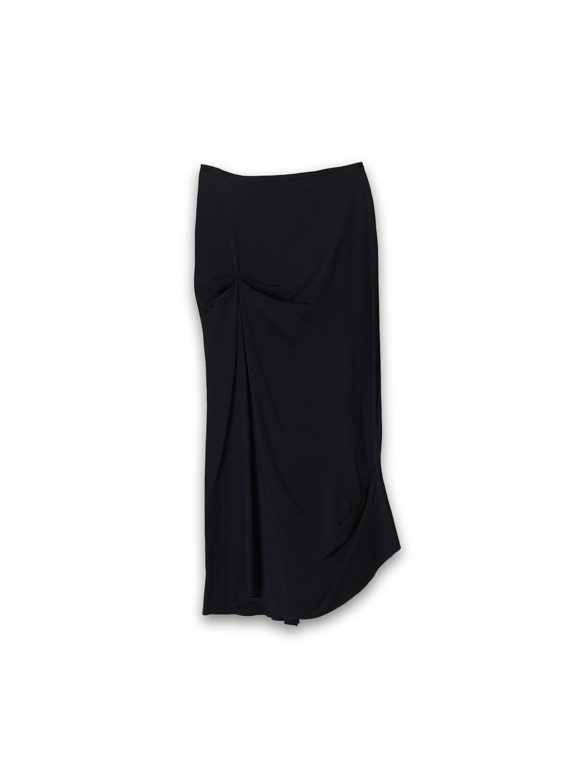 Draped Pleat Midi Skirt 