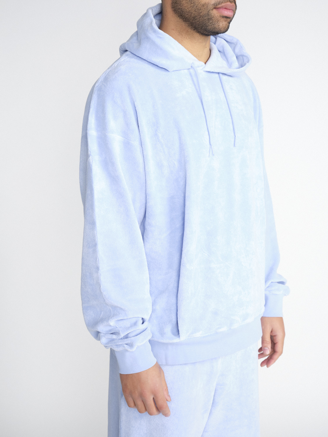 Martine Rose Classic Frottee-Hoodie aus Baumwoll-Mix  blau XS