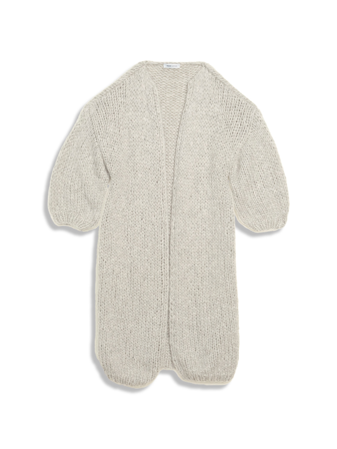 Maiami Cashmere Coat - Long knitted coat made of cashmere grey One Size