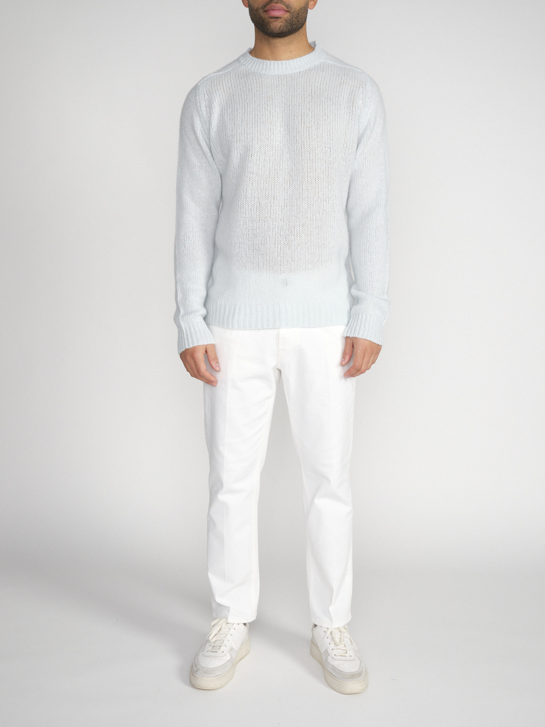 Stephan Boya Boya Leo - Lightweight knitted sweater in cashmere   mint S