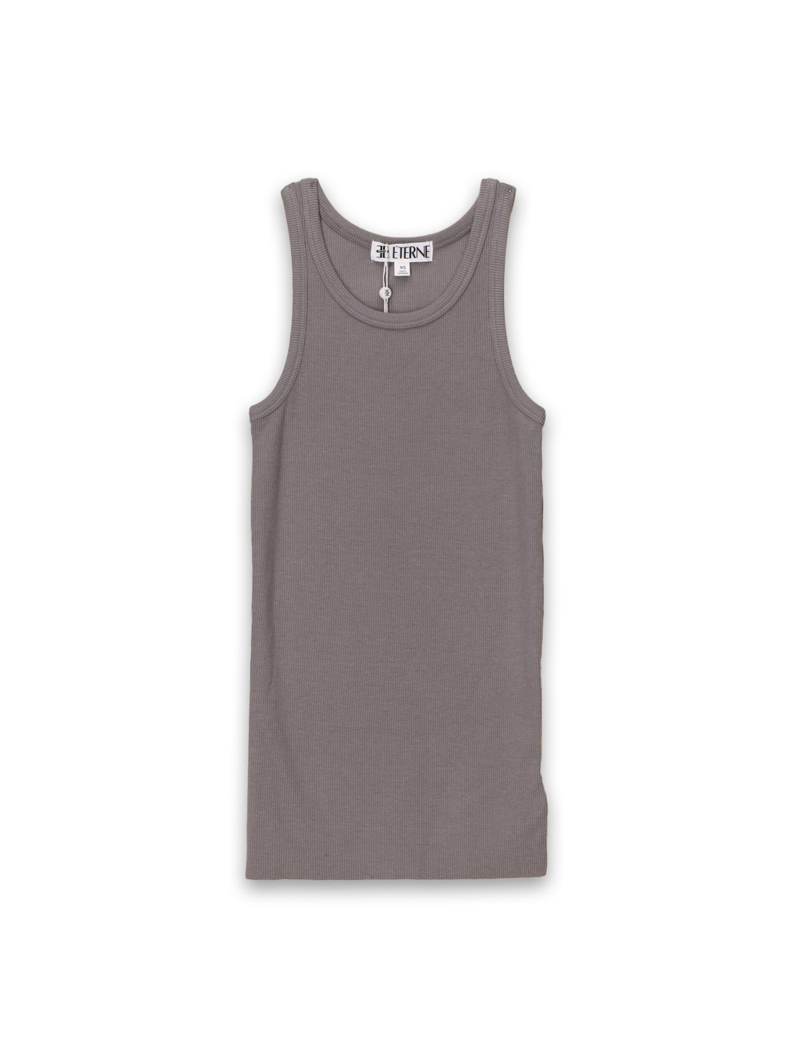 Rib-knit tank top made from a cotton blend 