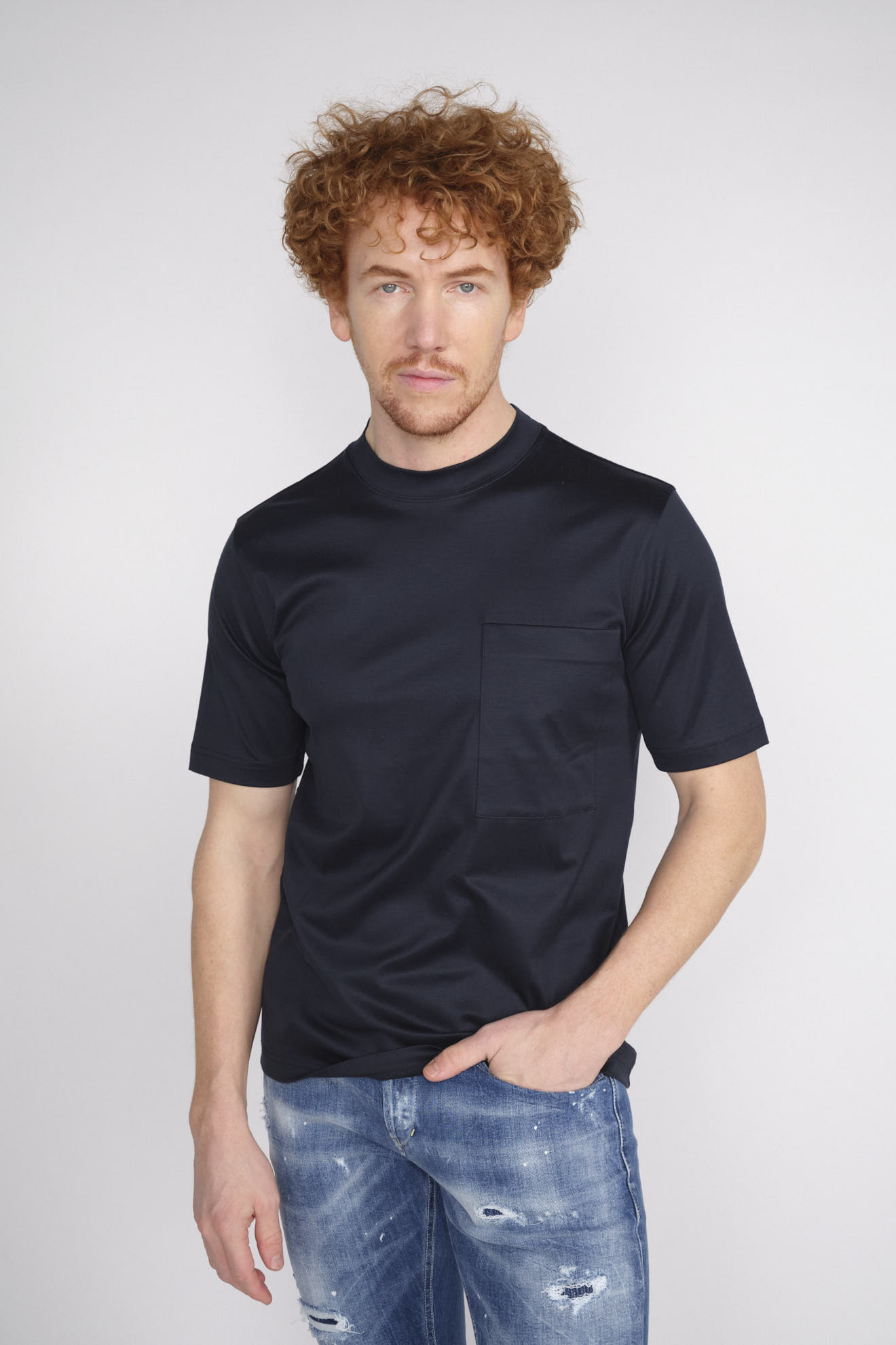 Stefan Brandt eike - cotton t-shirt blue M