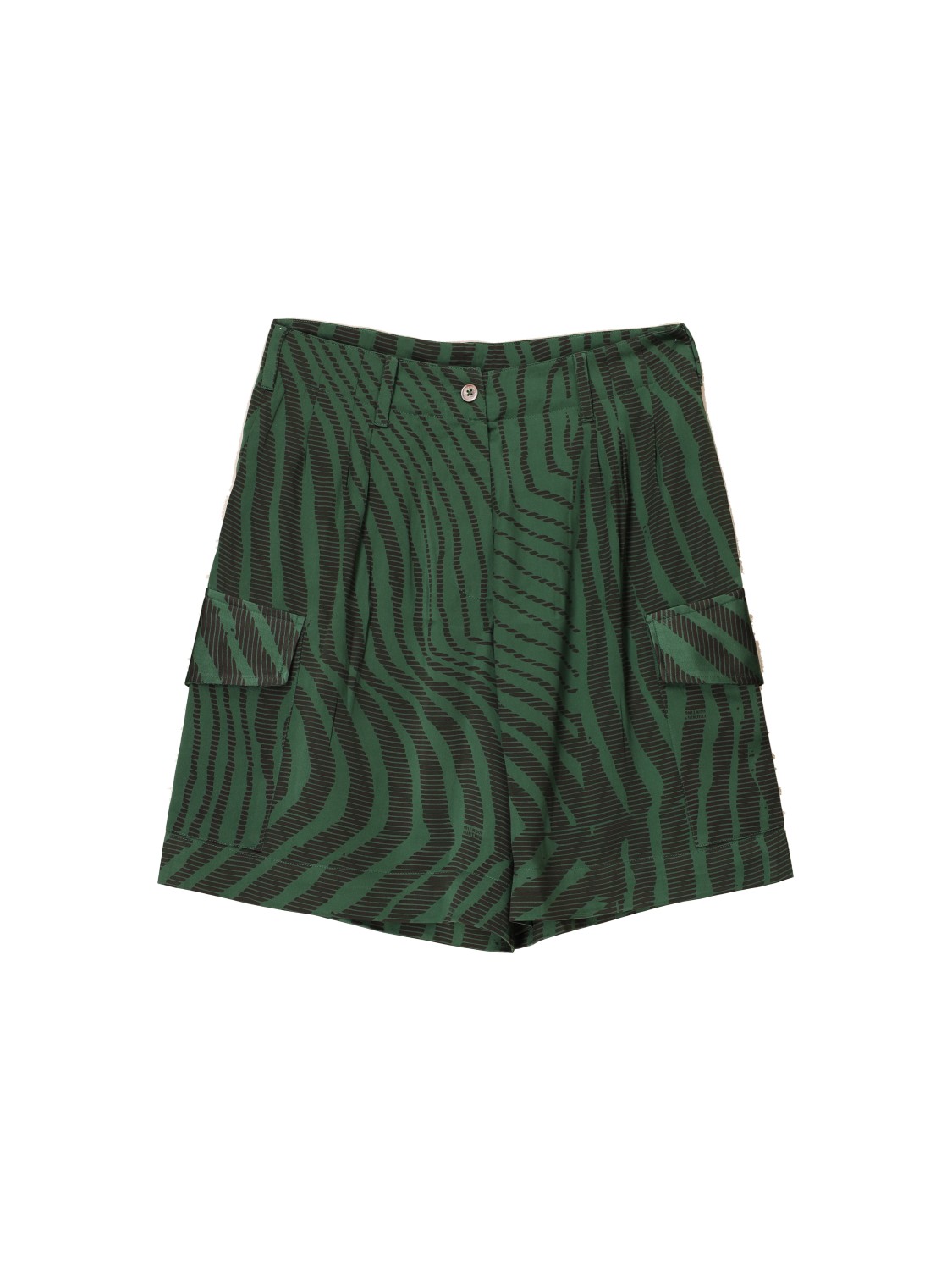 Famosa Okapi – Seiden-Shorts im Cargo Stil  