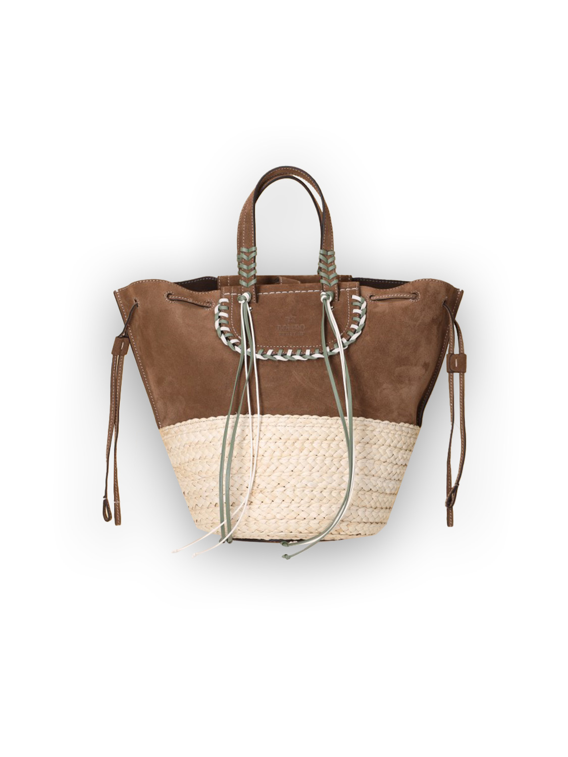 Cuba Lab Bolero – Biscuit Natural – Tasche aus Korbmaterial und Leder  braun Talla única