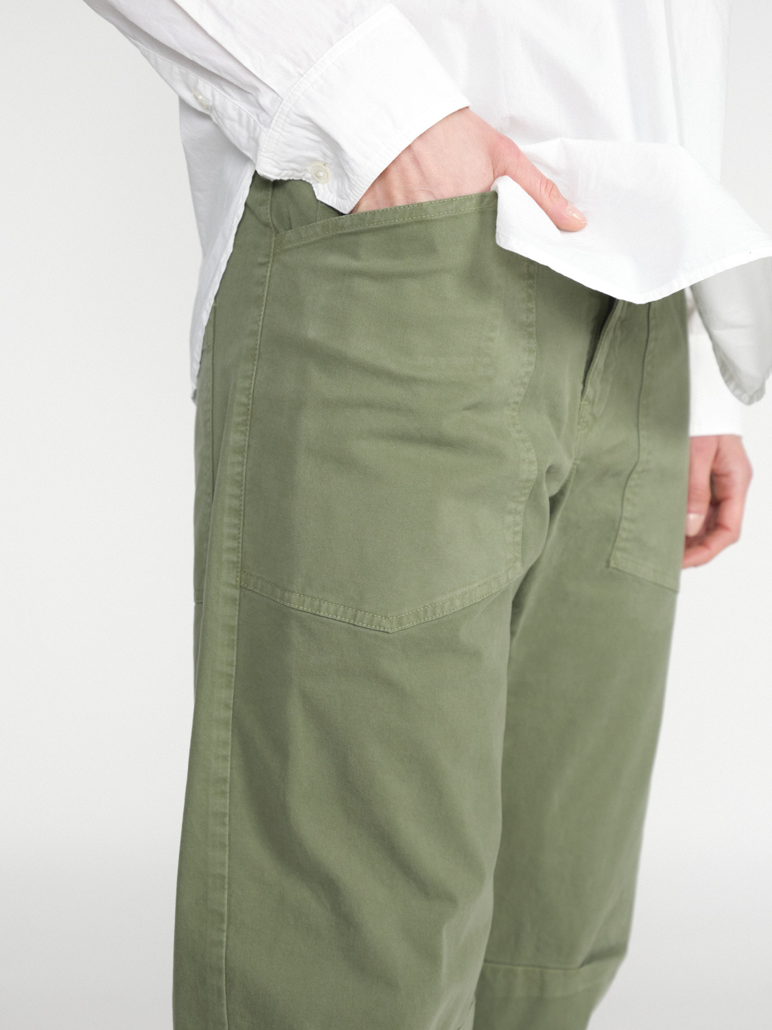 Nili Lotan Shon Pant - Pantaloni cargo in cotone elasticizzato   verde 36