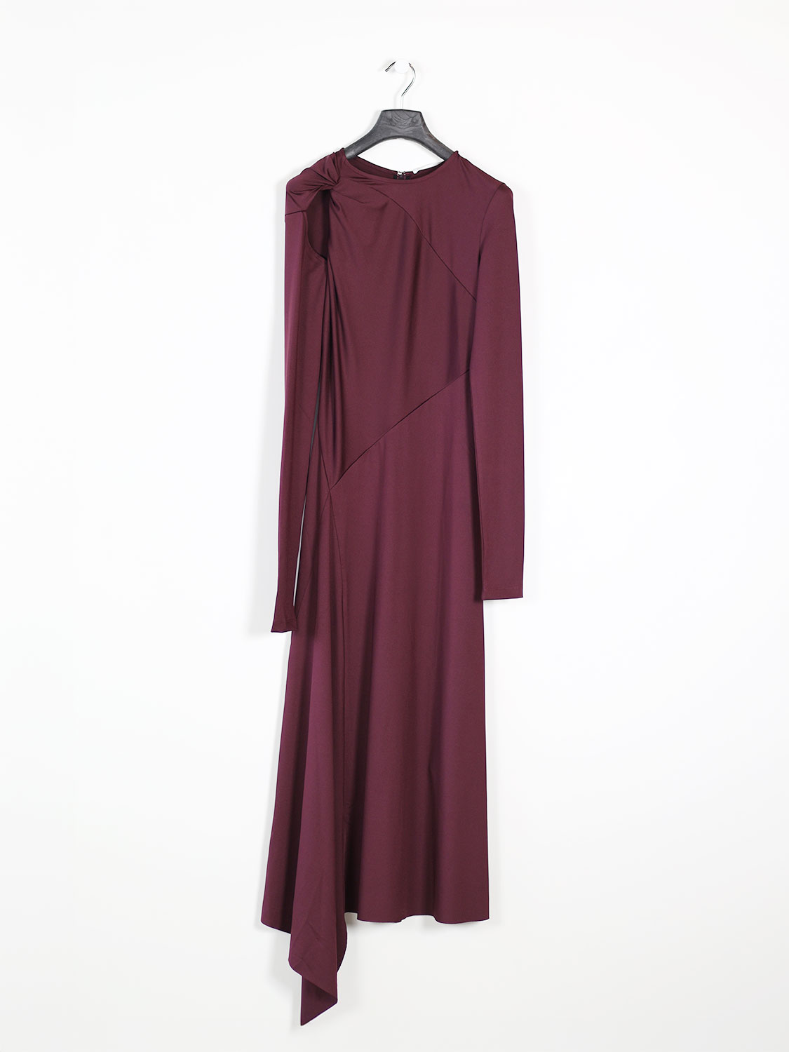 Victoria Beckham Twist armhole – maxi dress with long sleeves 36 bordeaux
