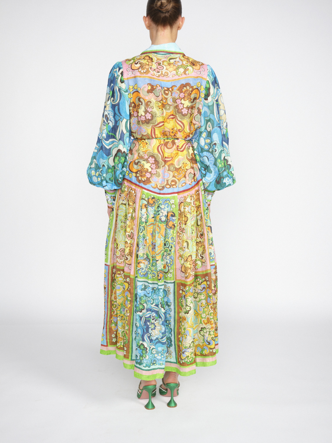 Alemais Evergreen - Vestito midi con disegno artistico colorato  multicolore 38