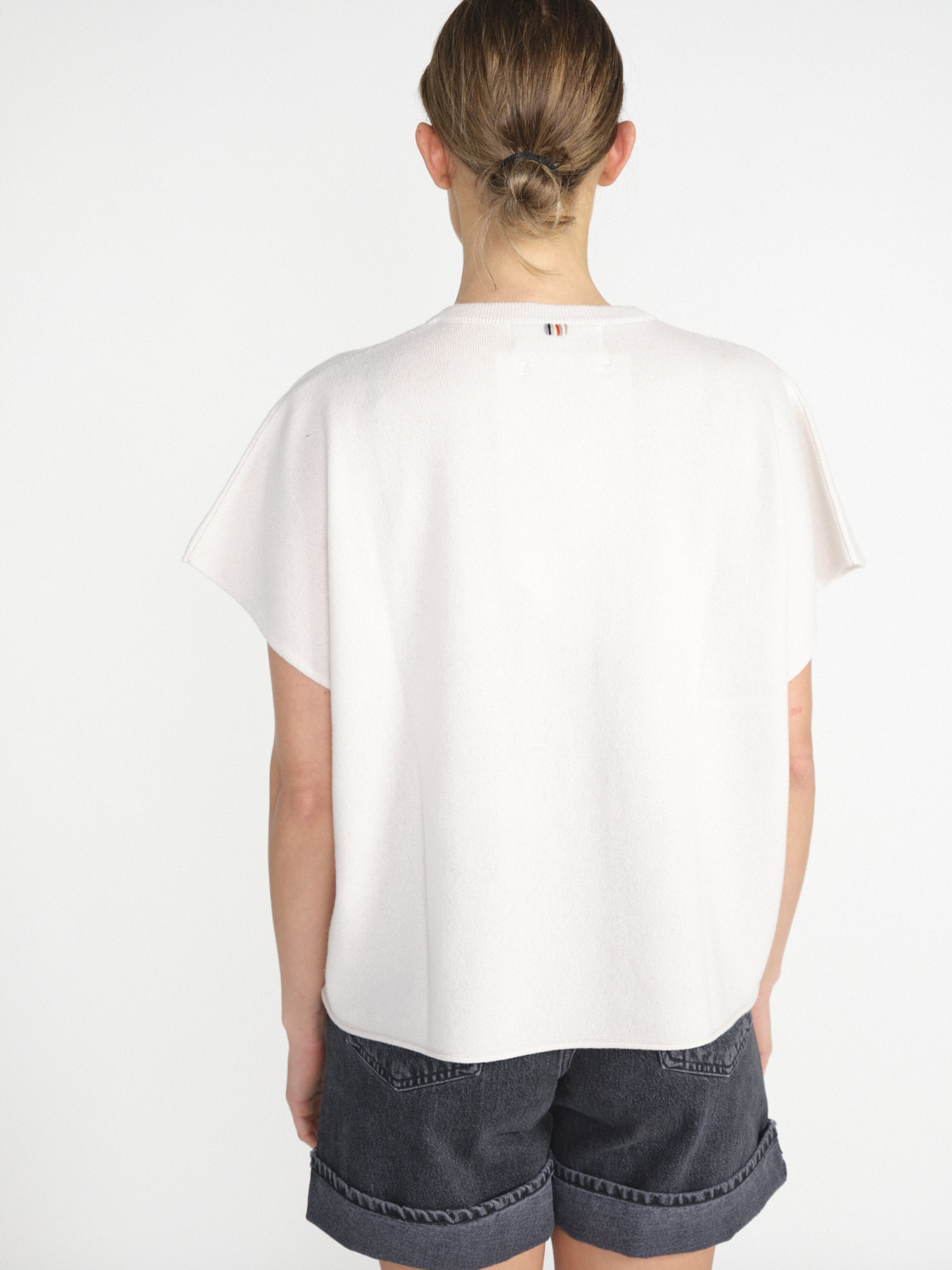 Extreme Cashmere Alma – Ärmelloses Oversized Shirt aus Cashmere blau One Size