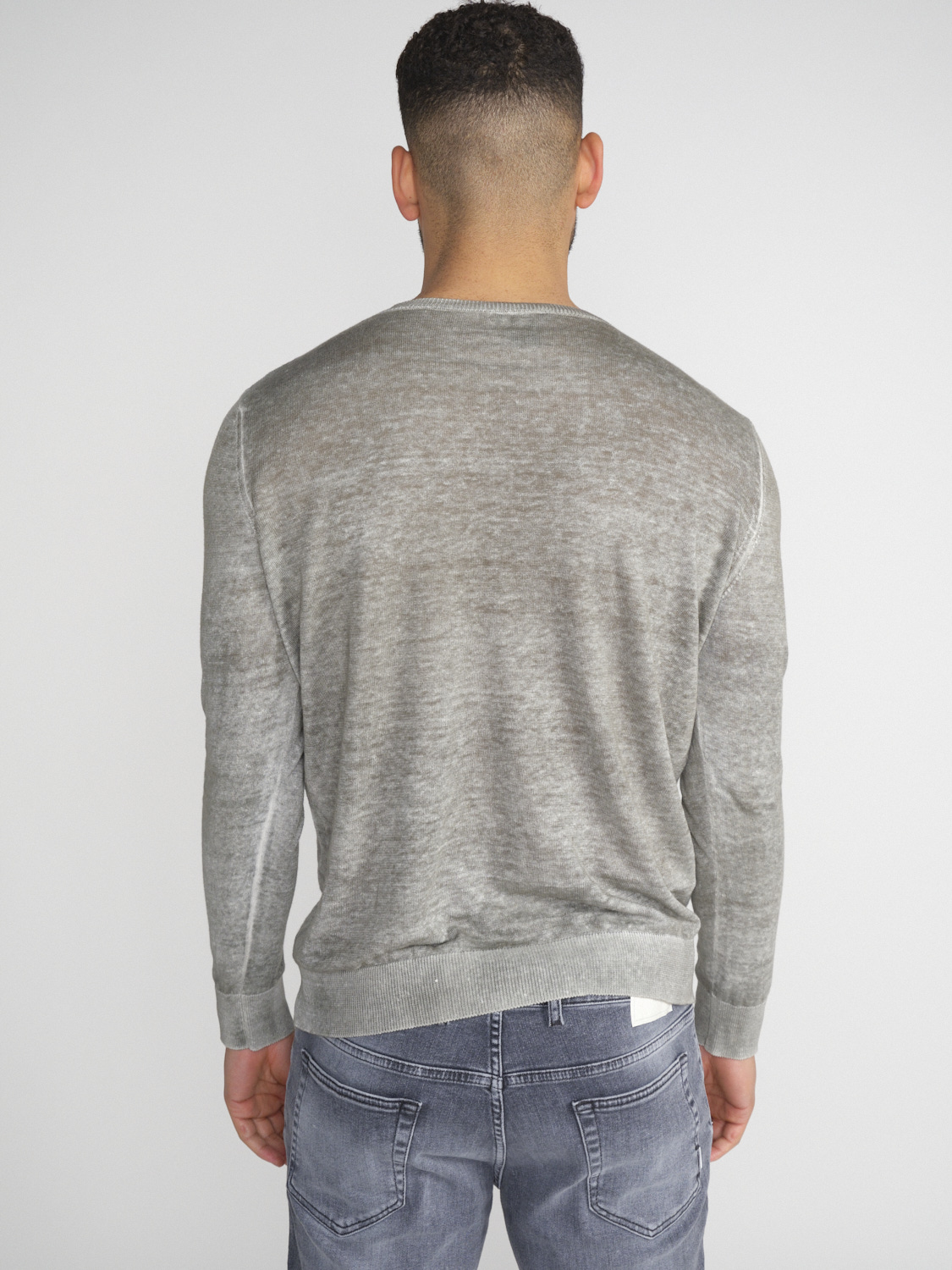 Avant Toi Pullover made from a linen-cotton mix  khaki M