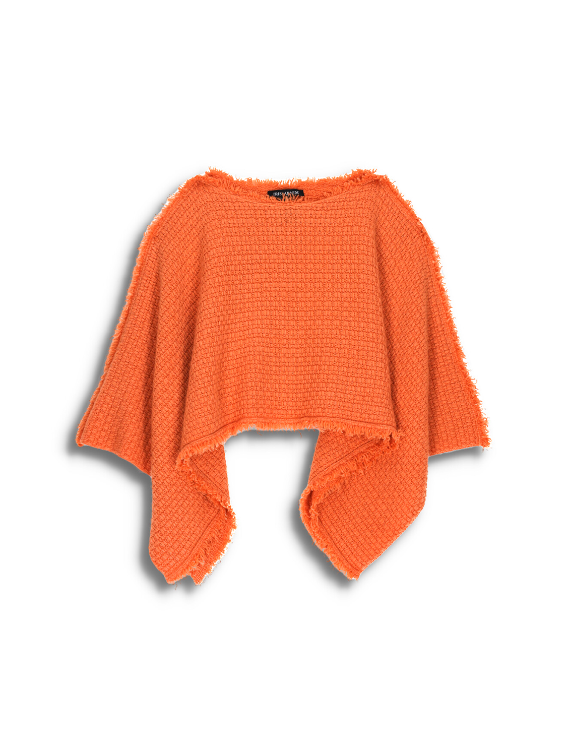 Iris von Arnim Xavia - Cape in cashmere with fringed edge orange One Size