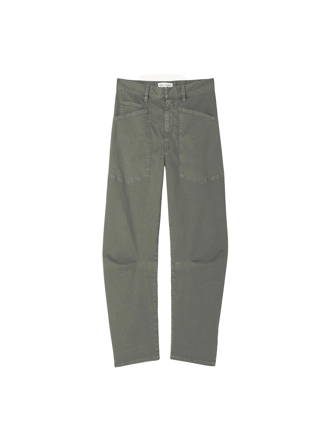 Nili Lotan Shon - stretchy culottes made from soft cotton in a cargo style khaki 34