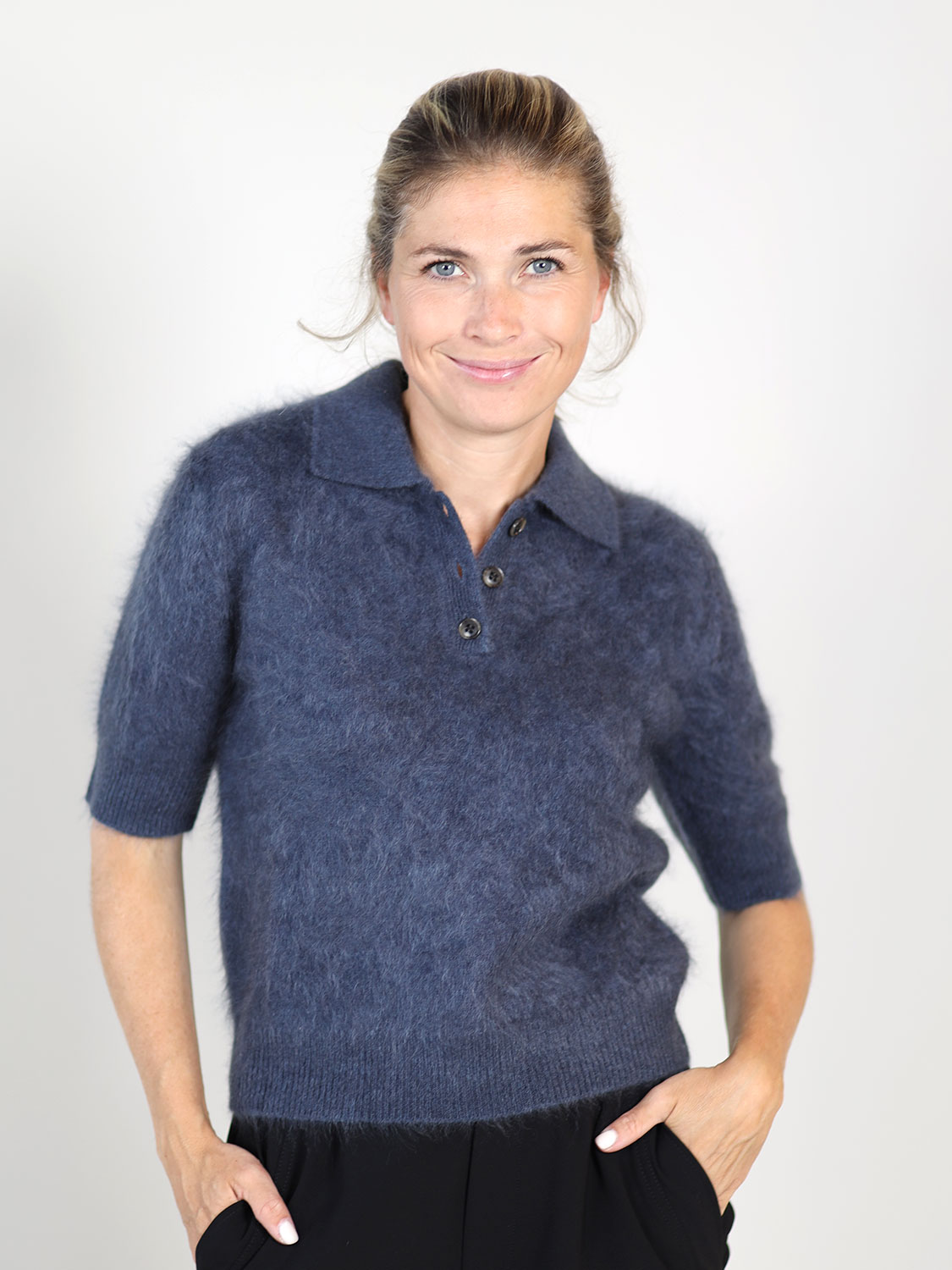 Lisa Yang Carolyn – Cashmere shirt marine M/L