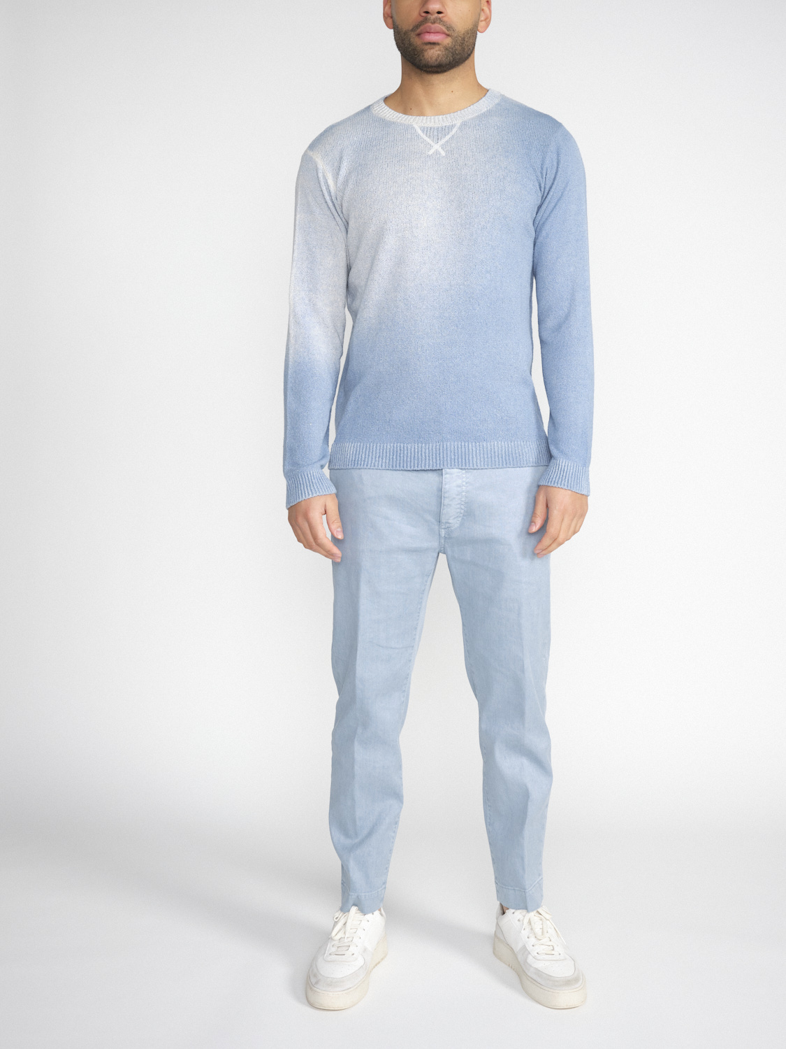 Avant Toi Gradient knitted sweater  blue M