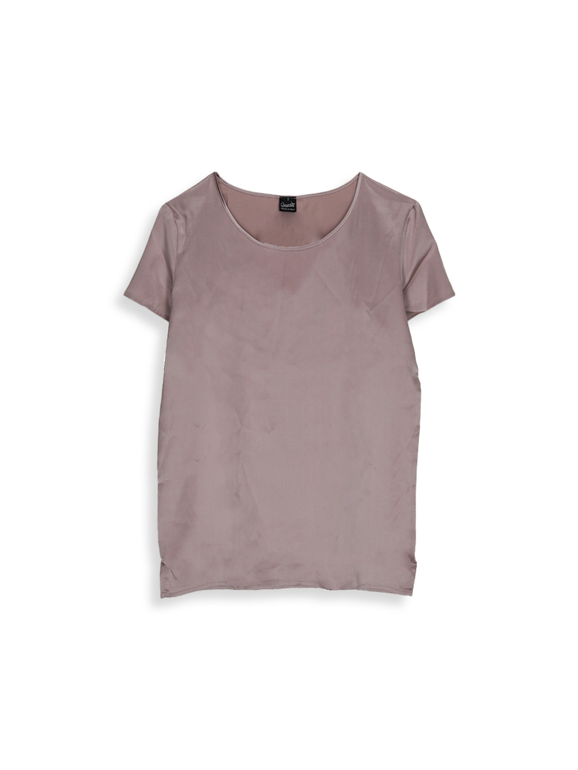 T-shirt con girocollo in seta