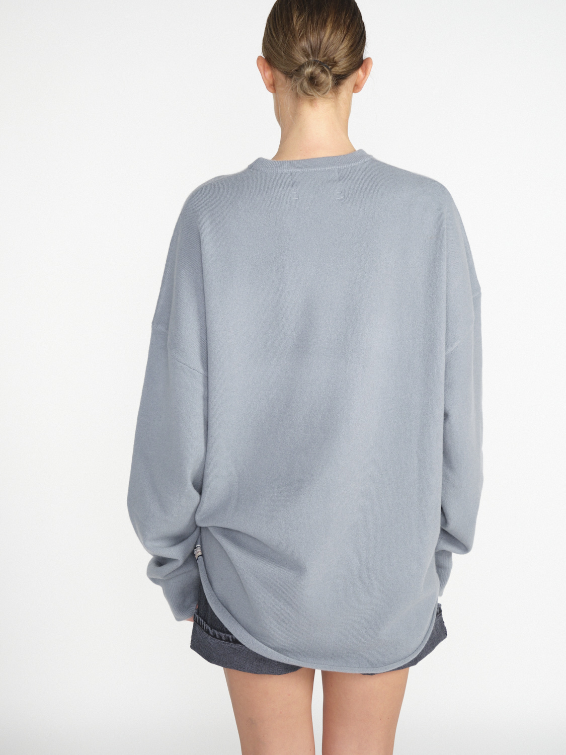 Extreme Cashmere n° 53 Crew Hop - Oversized Cashmere-Pullover hellblau One Size