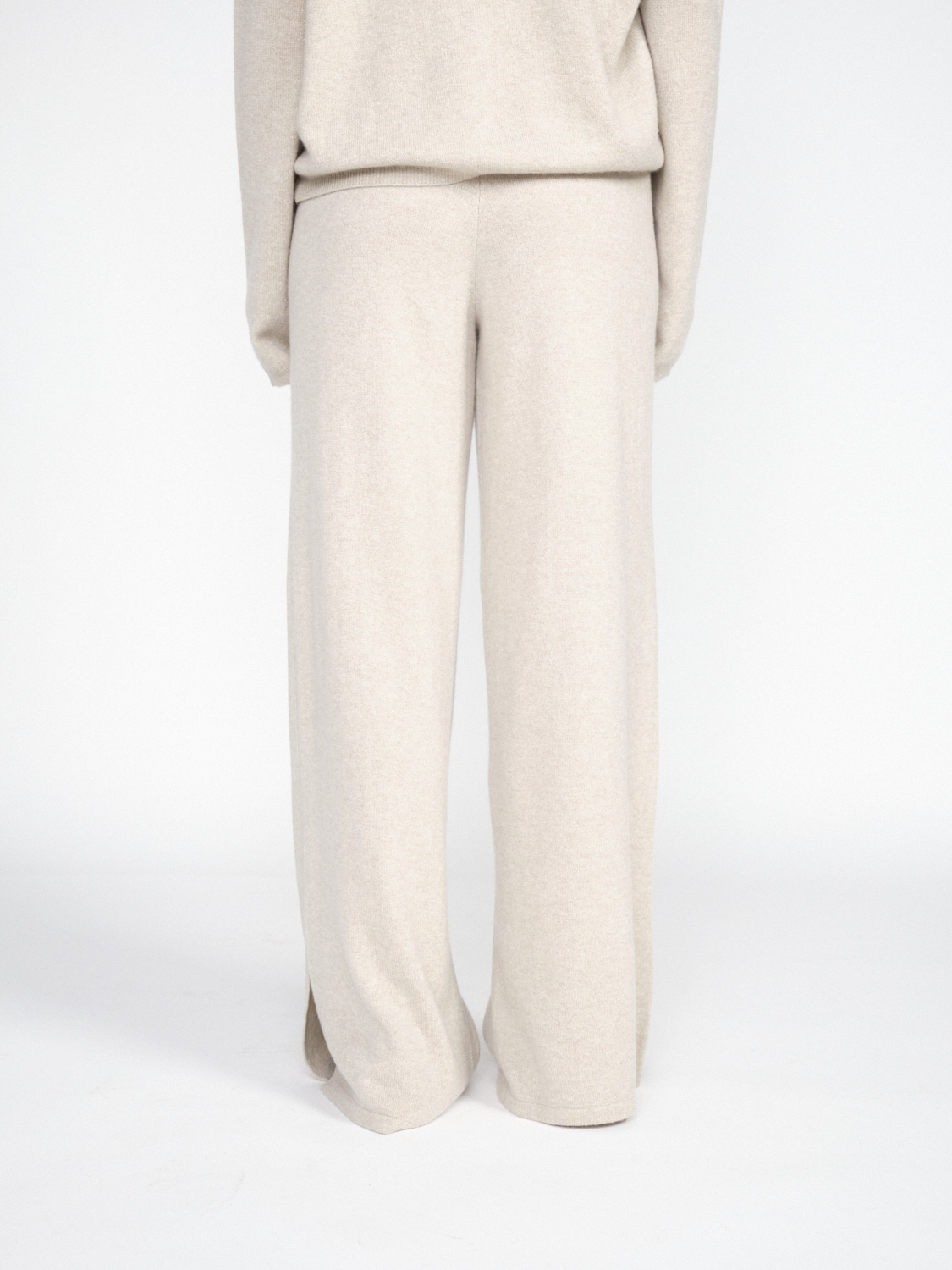 Lisa Yang Marlo - Pantaloni in cashmere con effetti glitterati   beige S/M