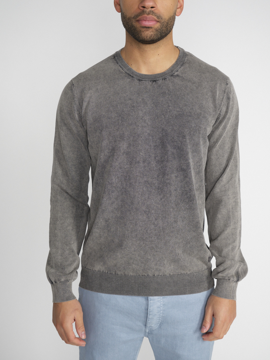 Dondup Girocollo – Light cotton sweater with washed effects  grey 54