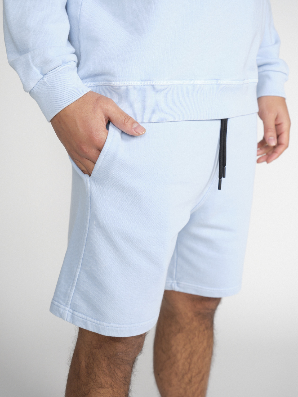 Dondup Pantaloncini in cotone elasticizzato in stile jogger blu M