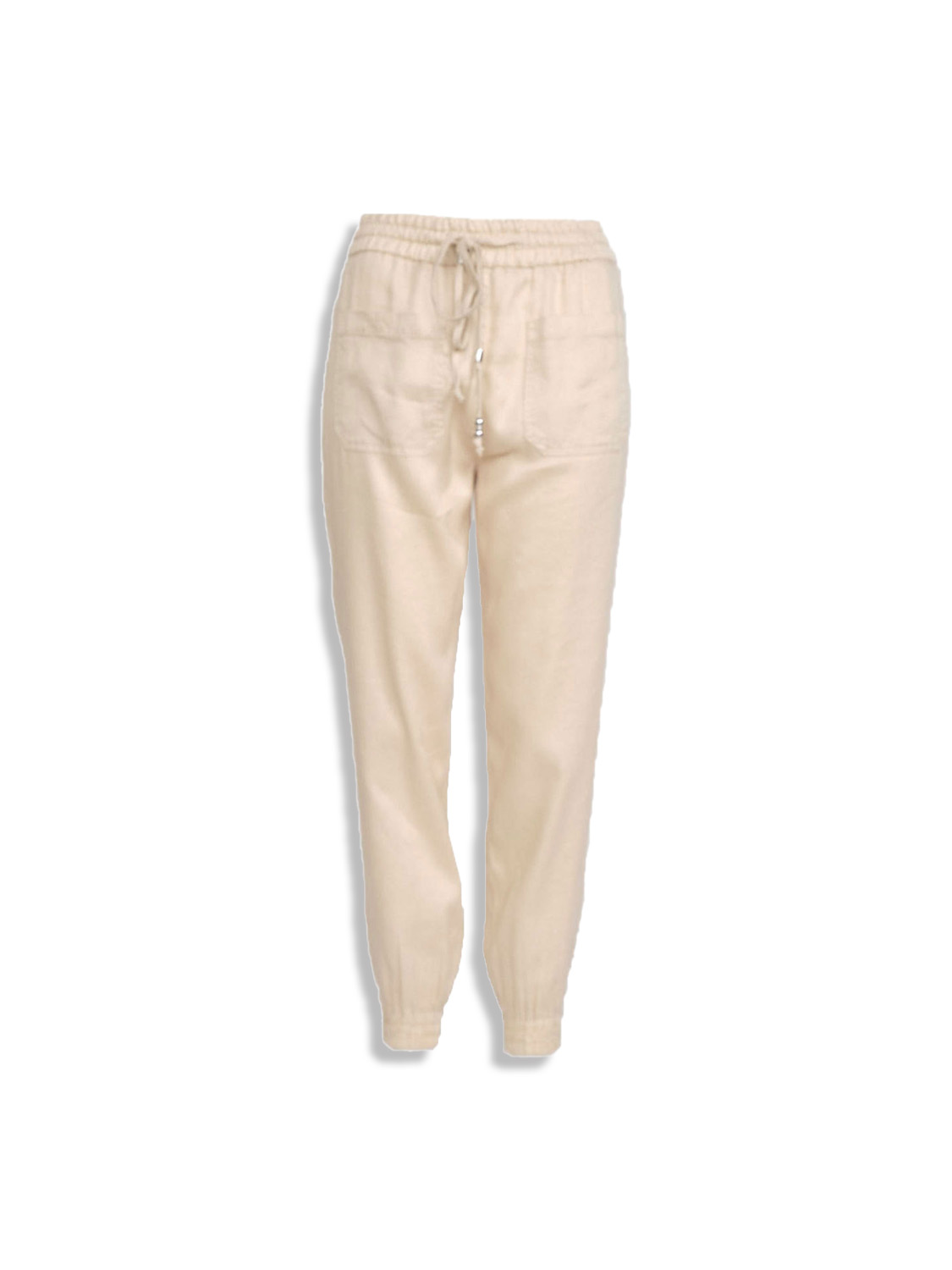 Loose fit drawstring linen fabric pants