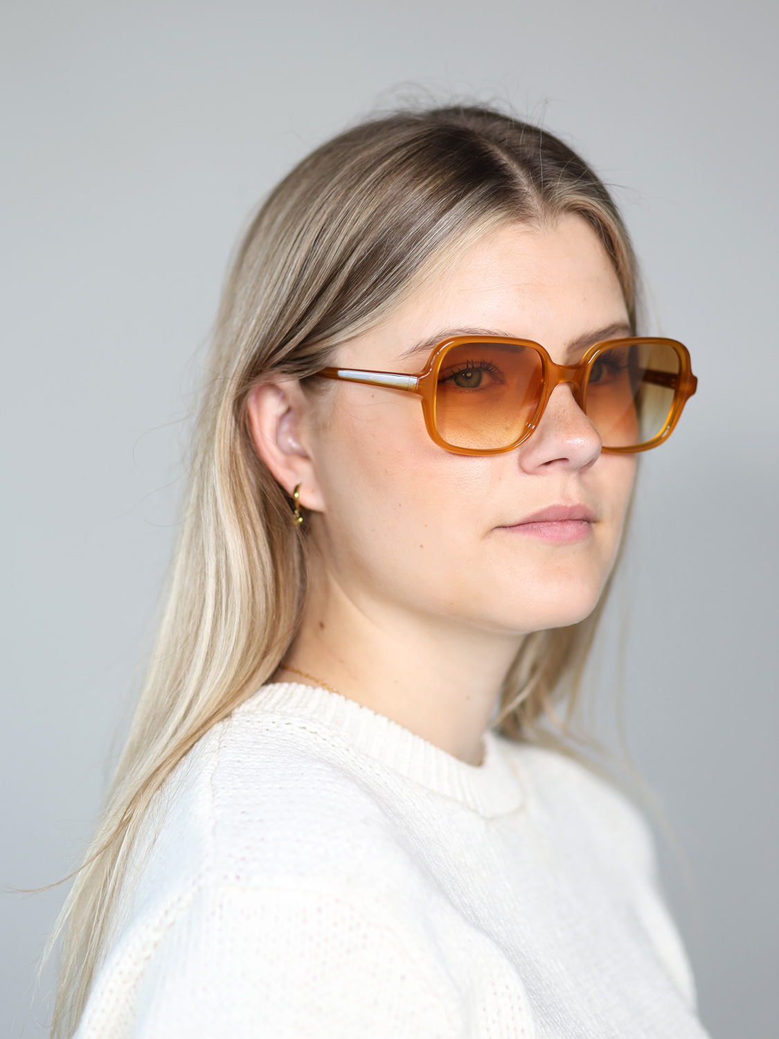 CHIMI Conic Honey – Quadratische Sonnenbrille   camel M