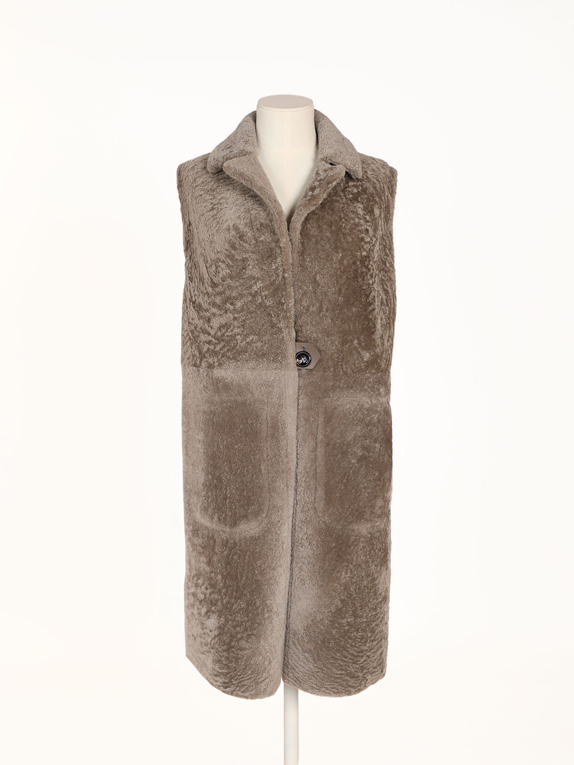 manzoni 24 Knielange Weste   36 taupe