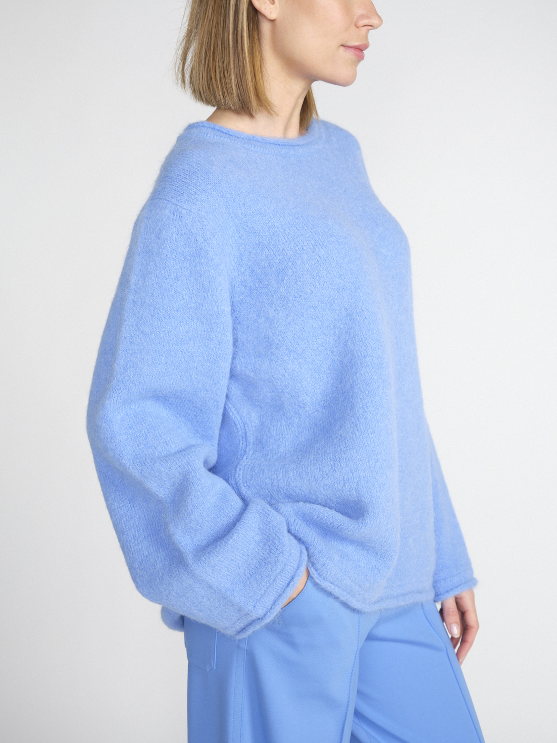Dorothee Schumacher Cozy Comfort – Oversize Pullover aus Alpaka-Mix  blau M