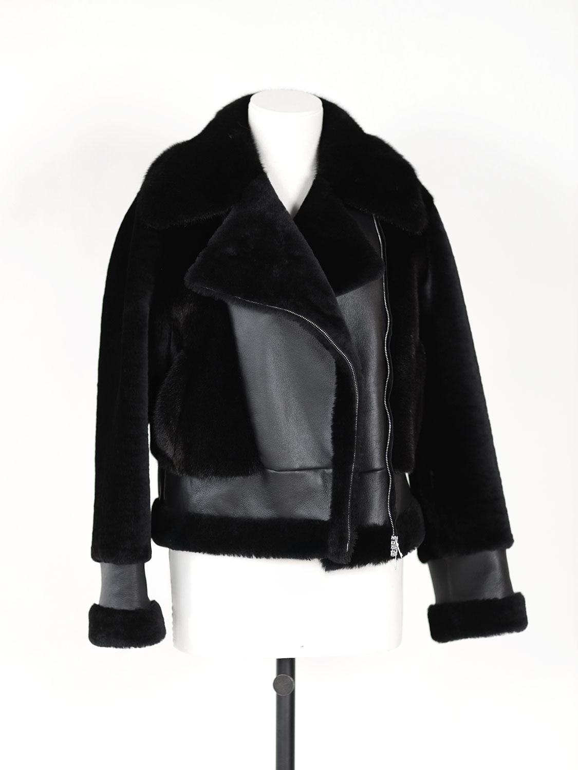 Straight – Sheepskin biker jacket