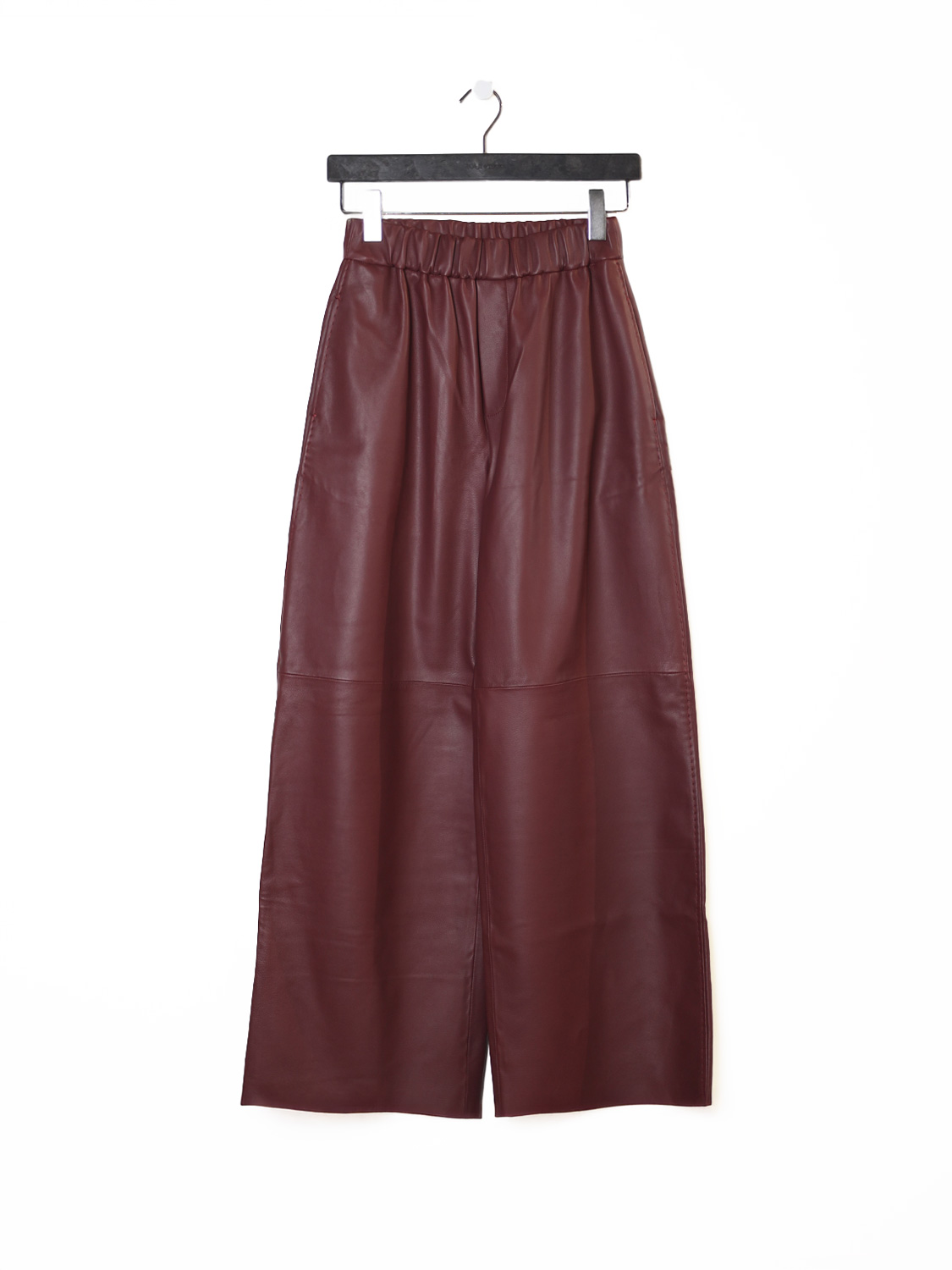 Ghera Studio Jasmine – Wide-leg lambskin pants bordeaux 34