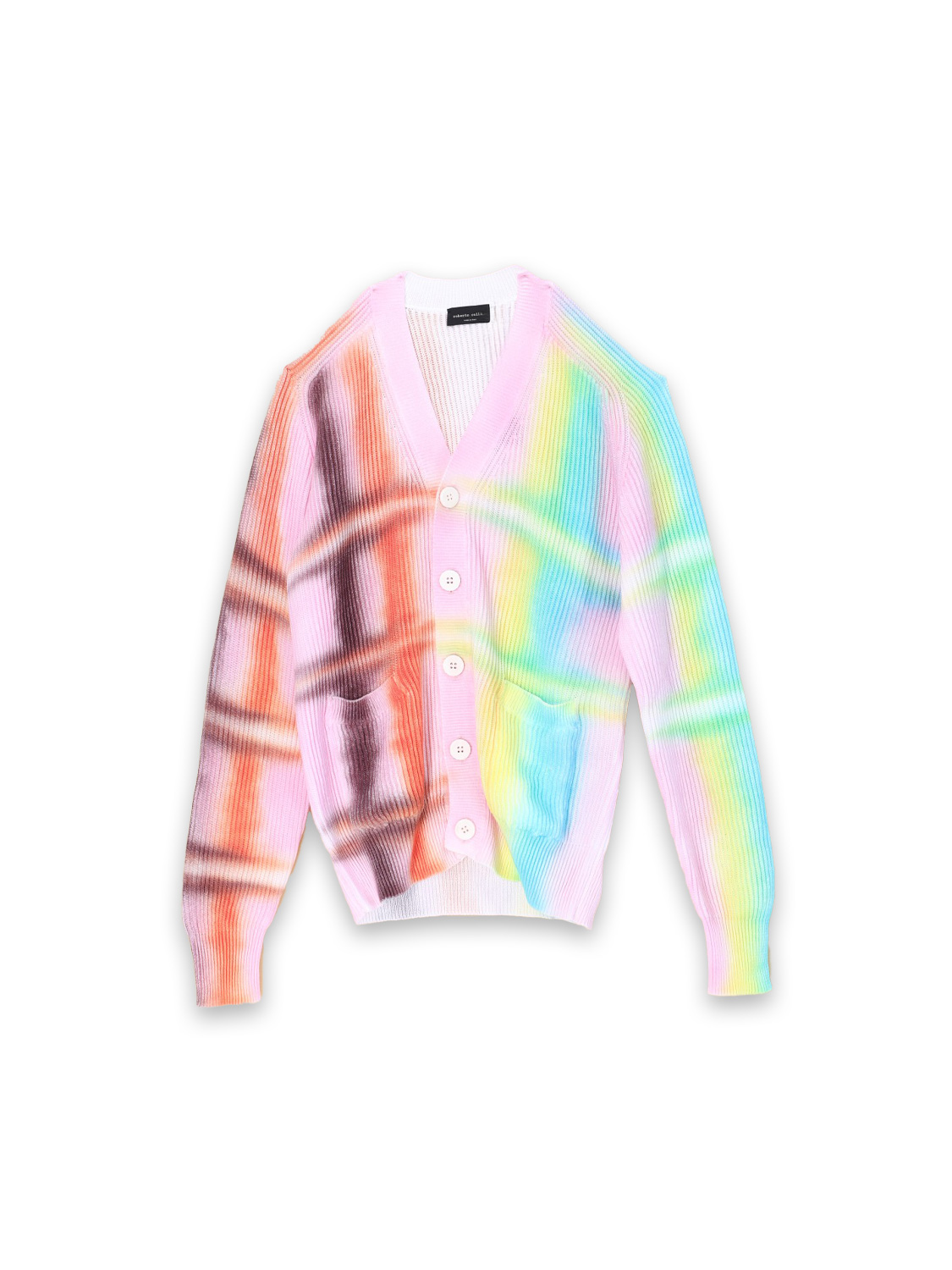 Cardigan with color gradients 