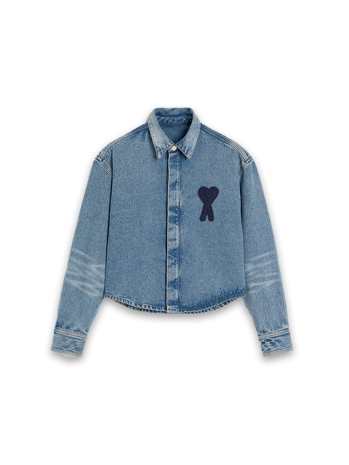 Ami Paris  Cropped denim shirt  blue M