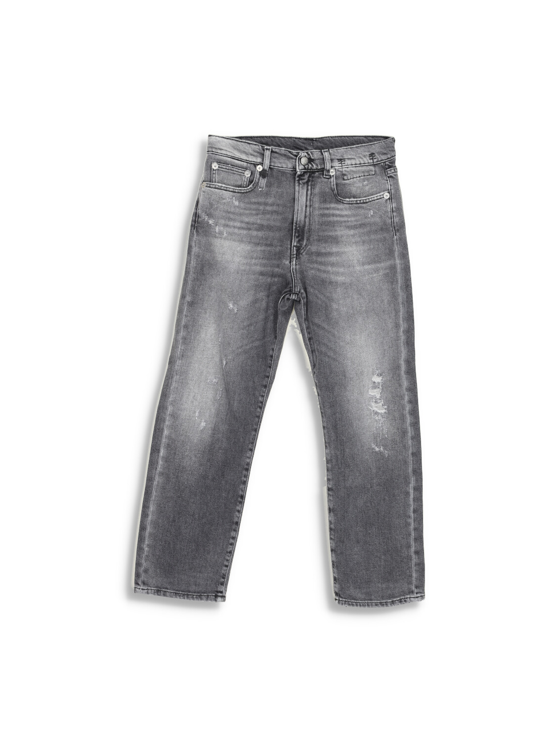 R13 Jeans boyfriend - Jeans boyfriend grigi dall'aspetto distrutto  grigio 25