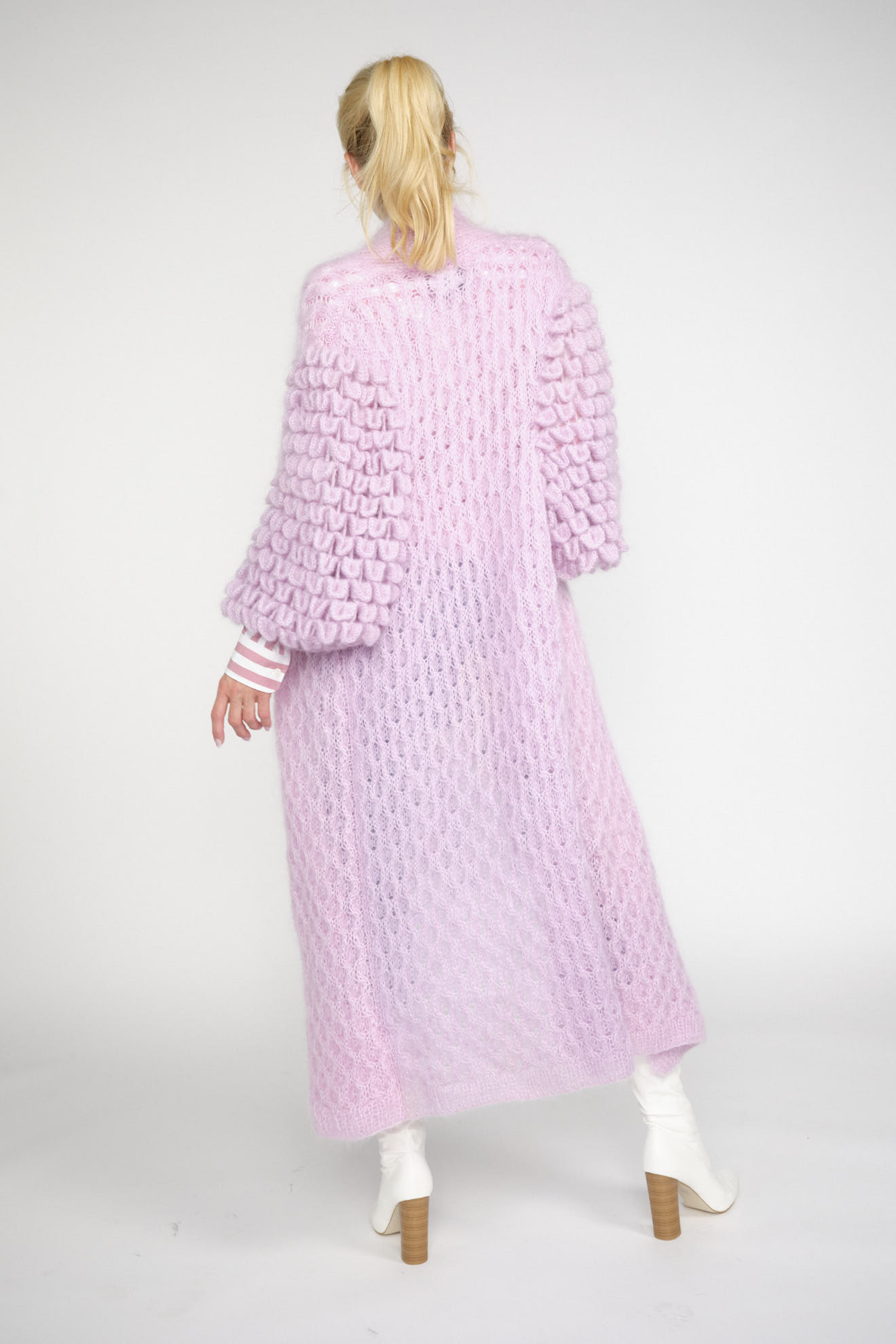 letanne coat pink plain cotton