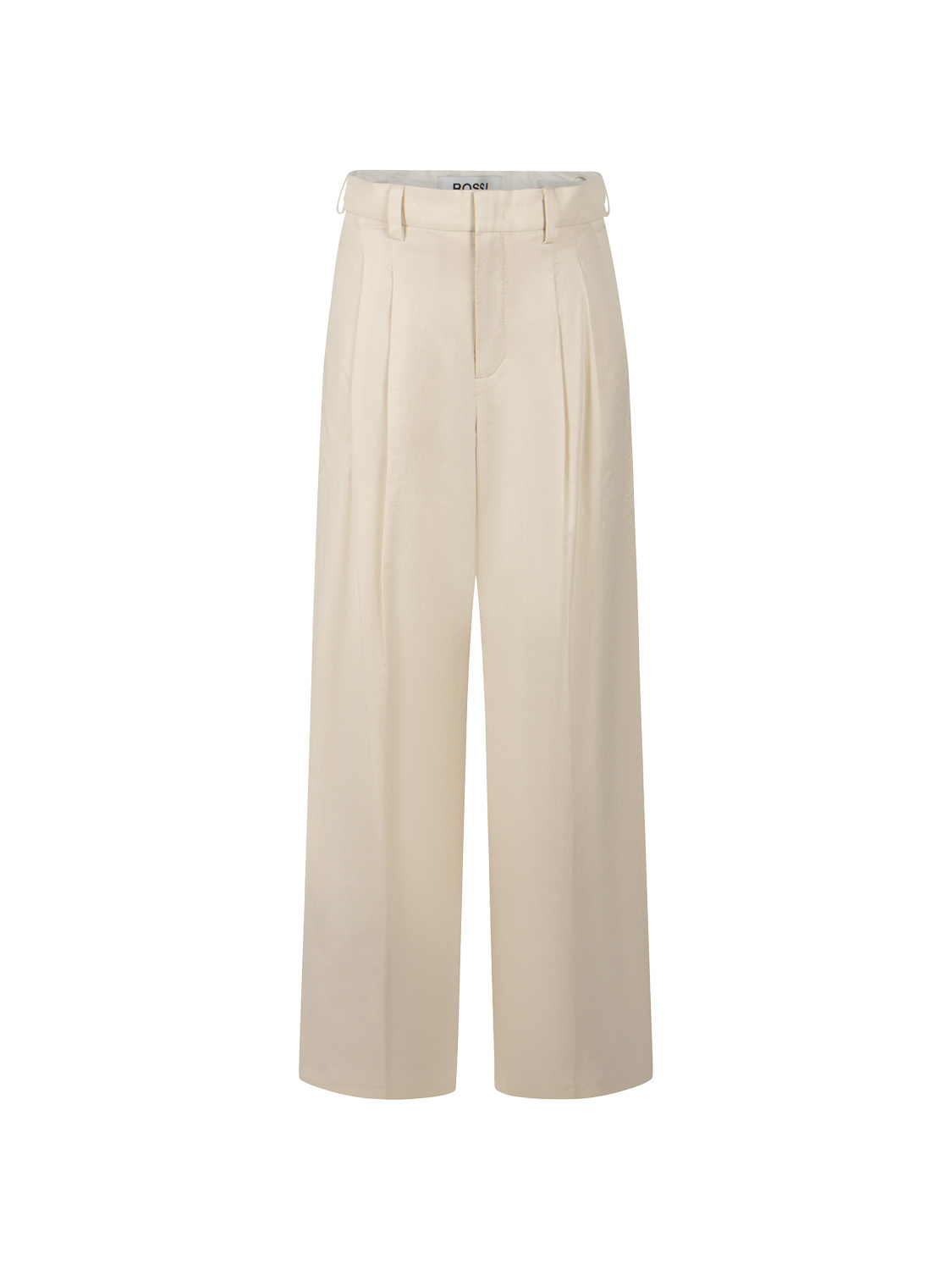 Rossi Noa - Stretchy pleated cotton trousers   creme XS