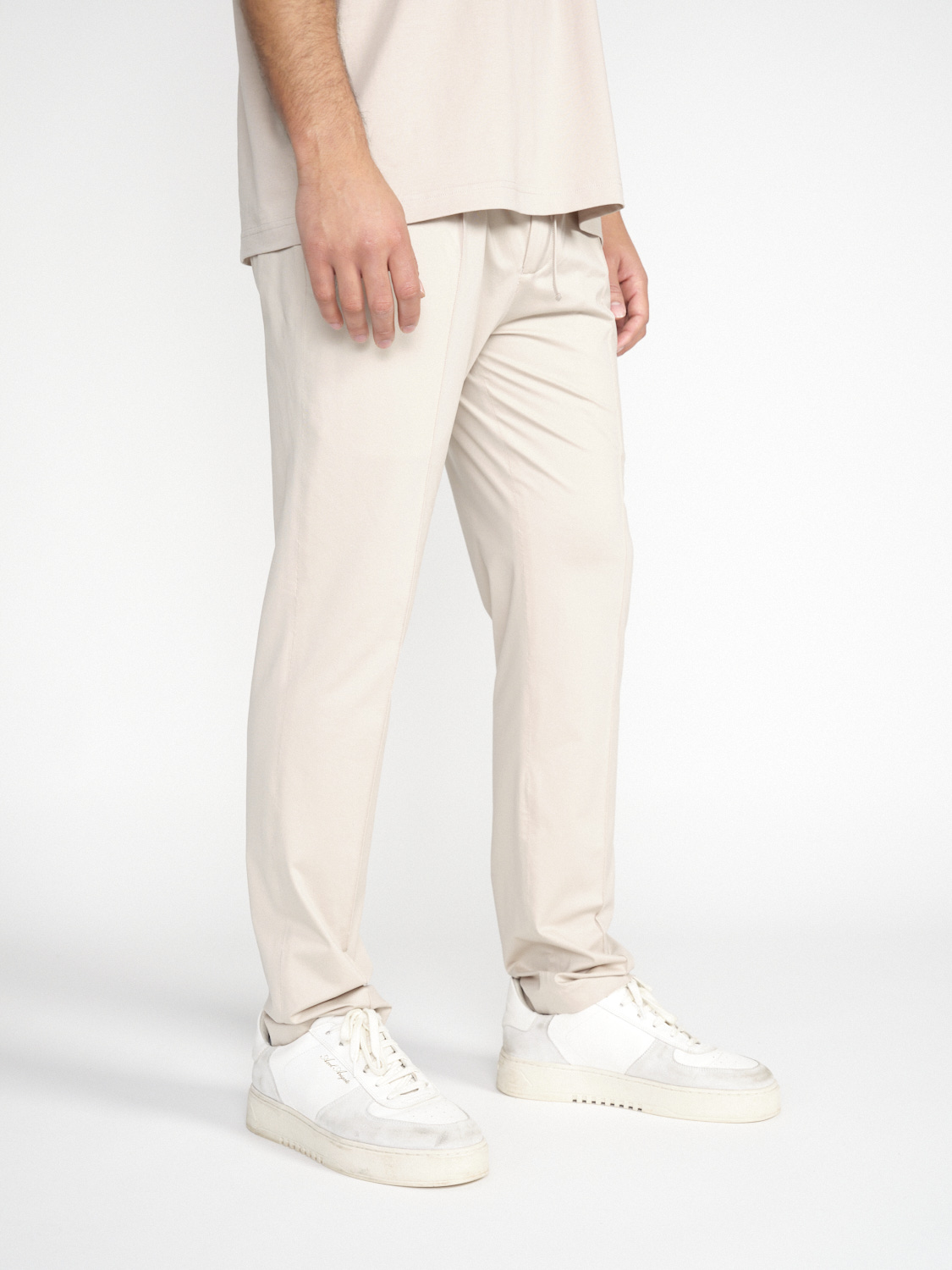 Stefan Brandt Jacob Super – stretchy cotton trousers  beige L