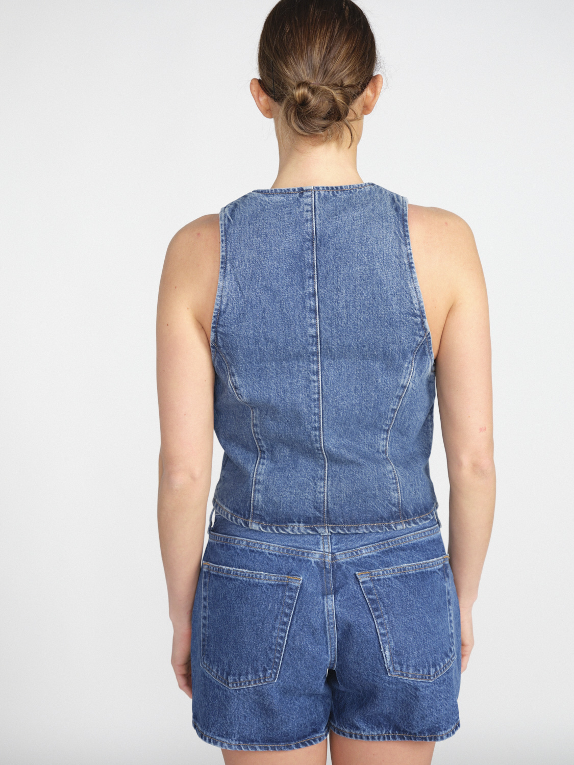 Agolde Heller Vest – Jeansweste aus Baumwoll-Mix 	  blau S