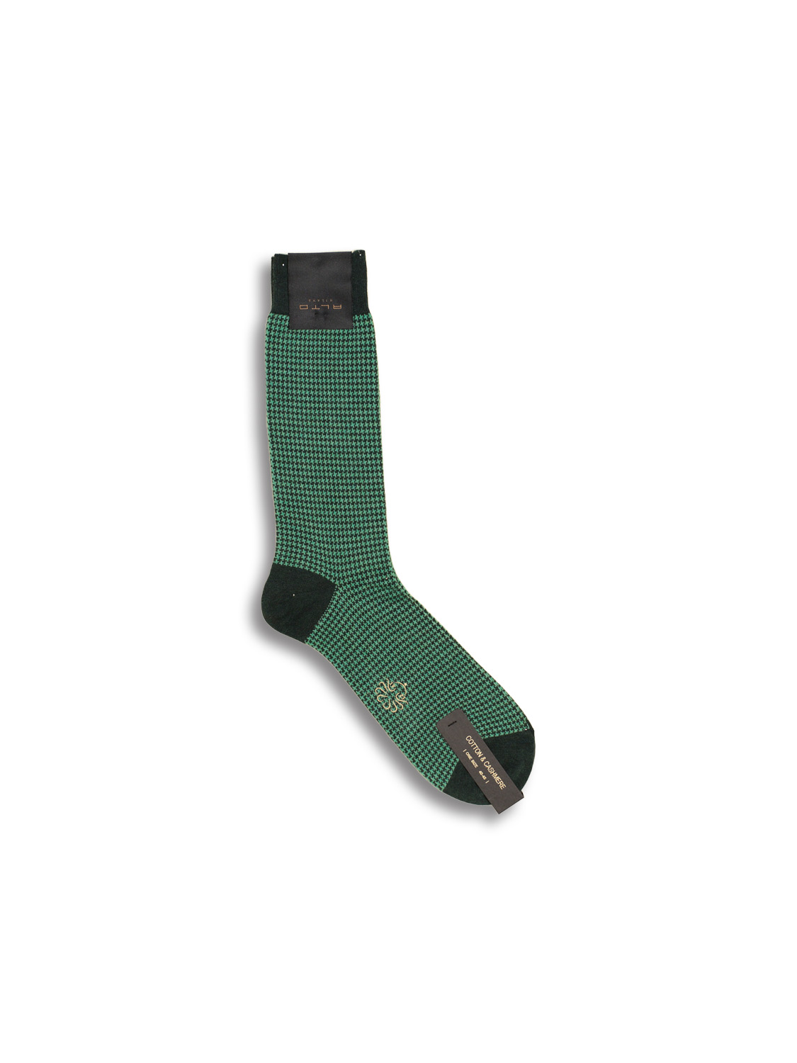 Alto  Bombay Uomo Corto - Chaussettes avec petit motif à carreaux  vert Taille unique