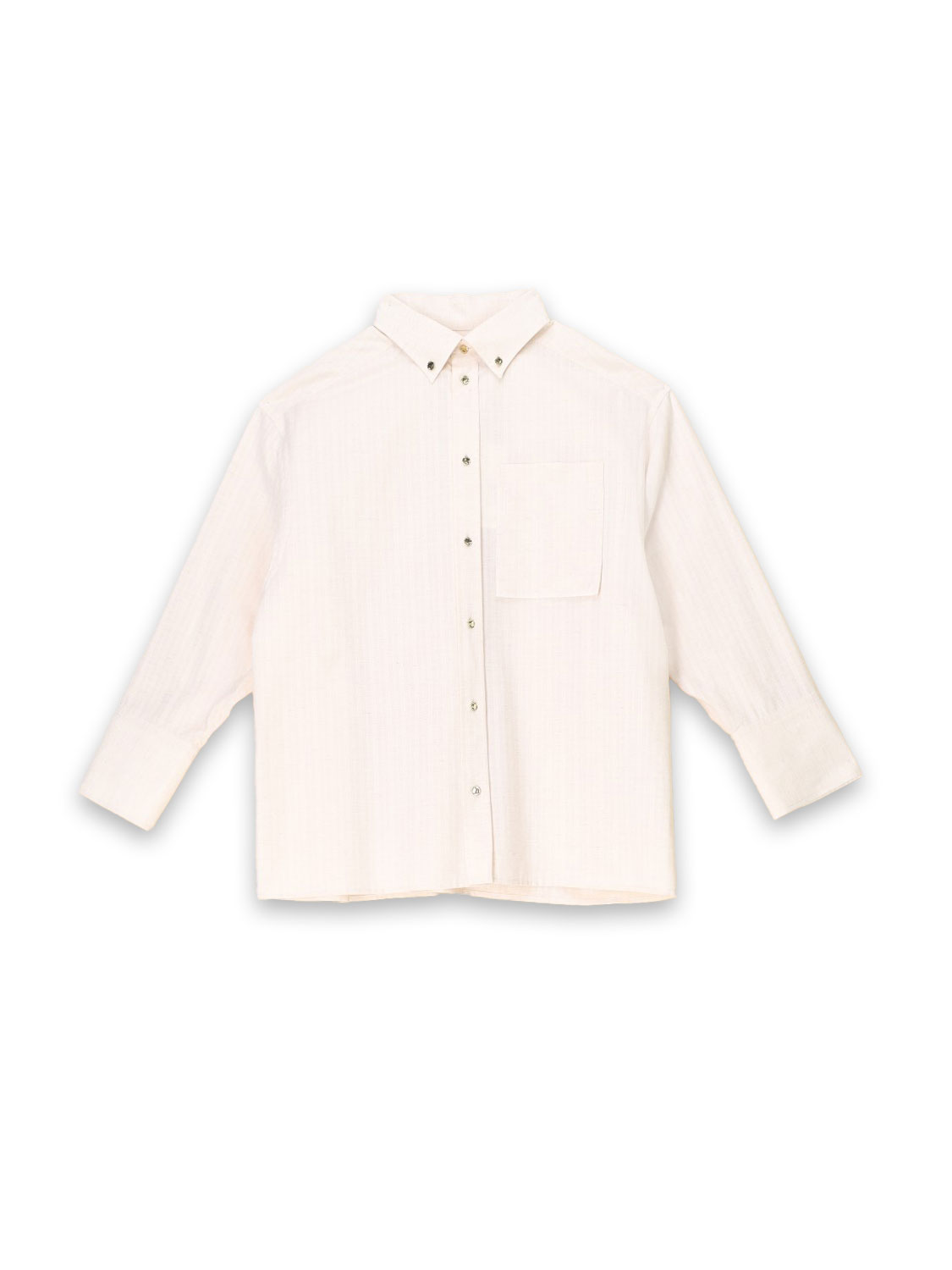 Nathalie – Mottled linen-mix shirt 