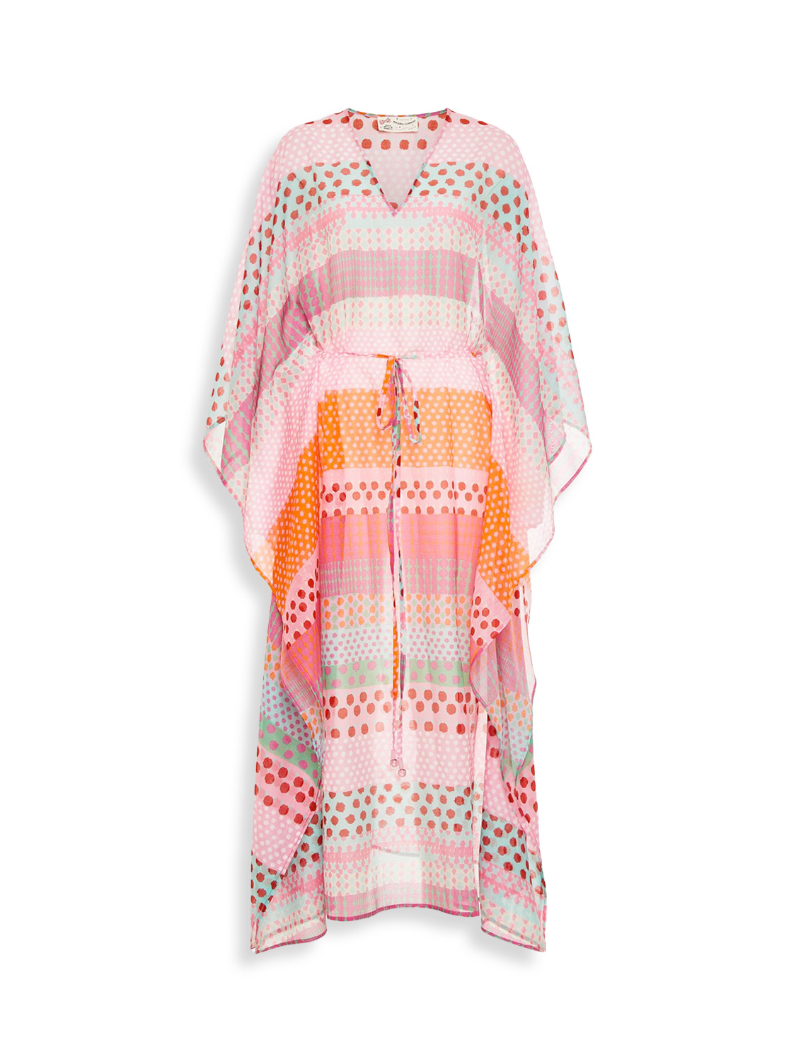 Colorful printed cotton maxi dress - Colorful pattern print maxi dress