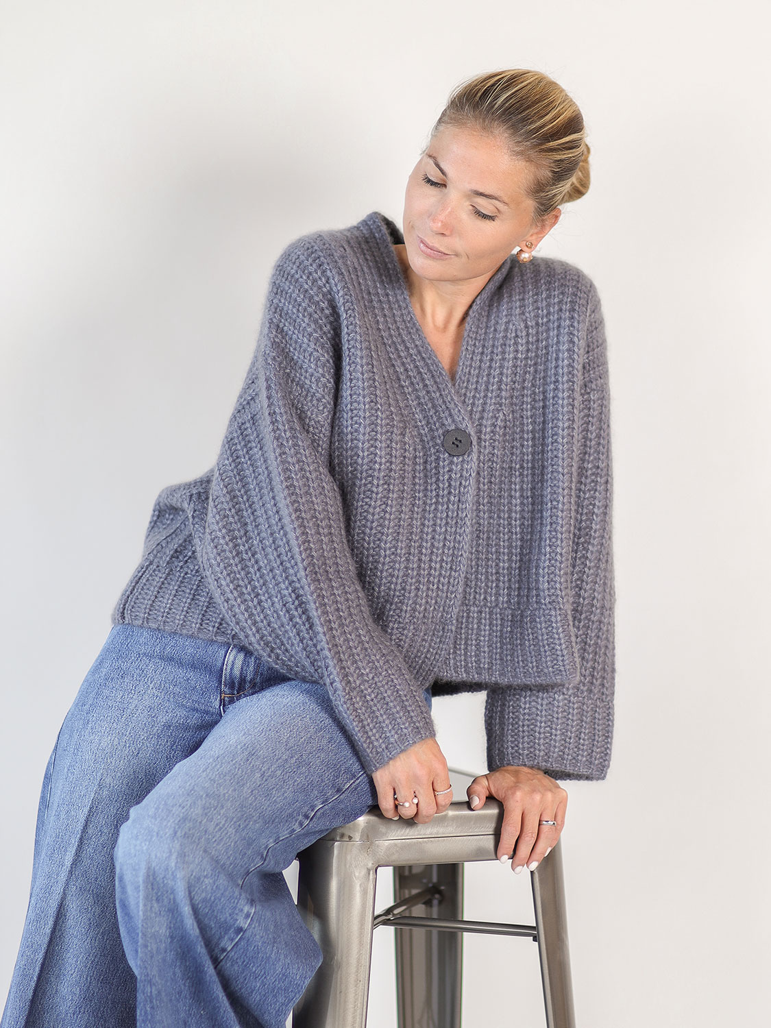 LU Ren Gatha - Knitted cardigan  grey XS