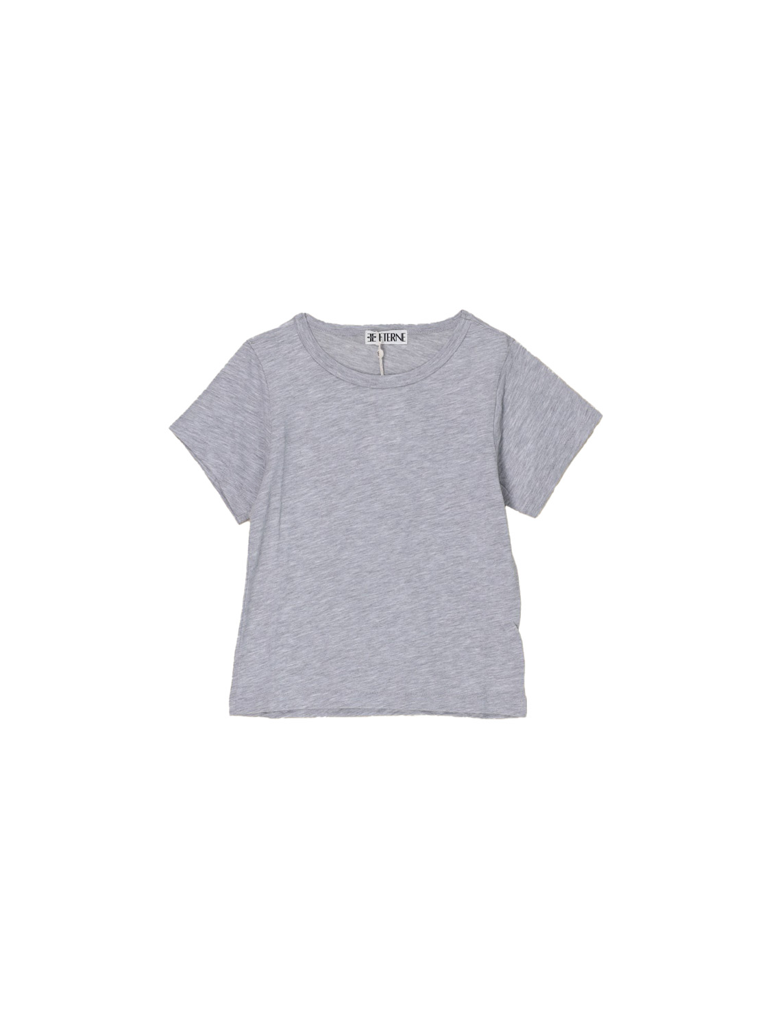Eterne Baby Tee – Cropped Shirt aus Baumwoll-Mix   hellgrau S