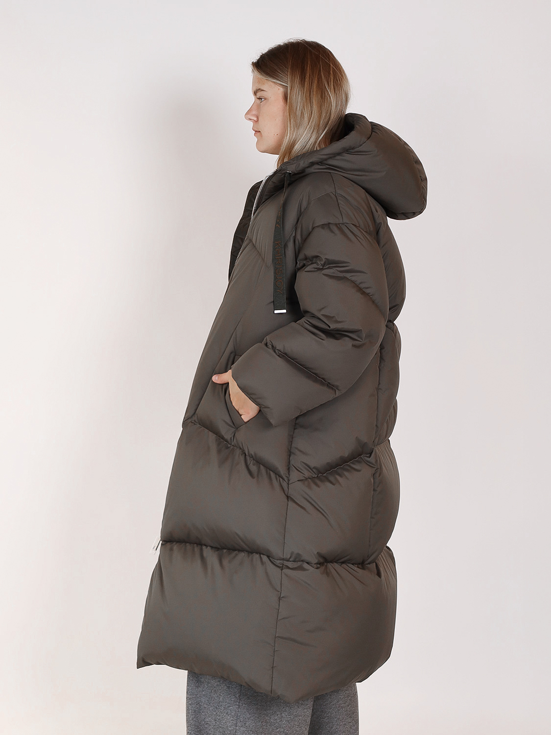 Khrisjoy Long Iconic - Knöchellanger Mantel  khaki 34
