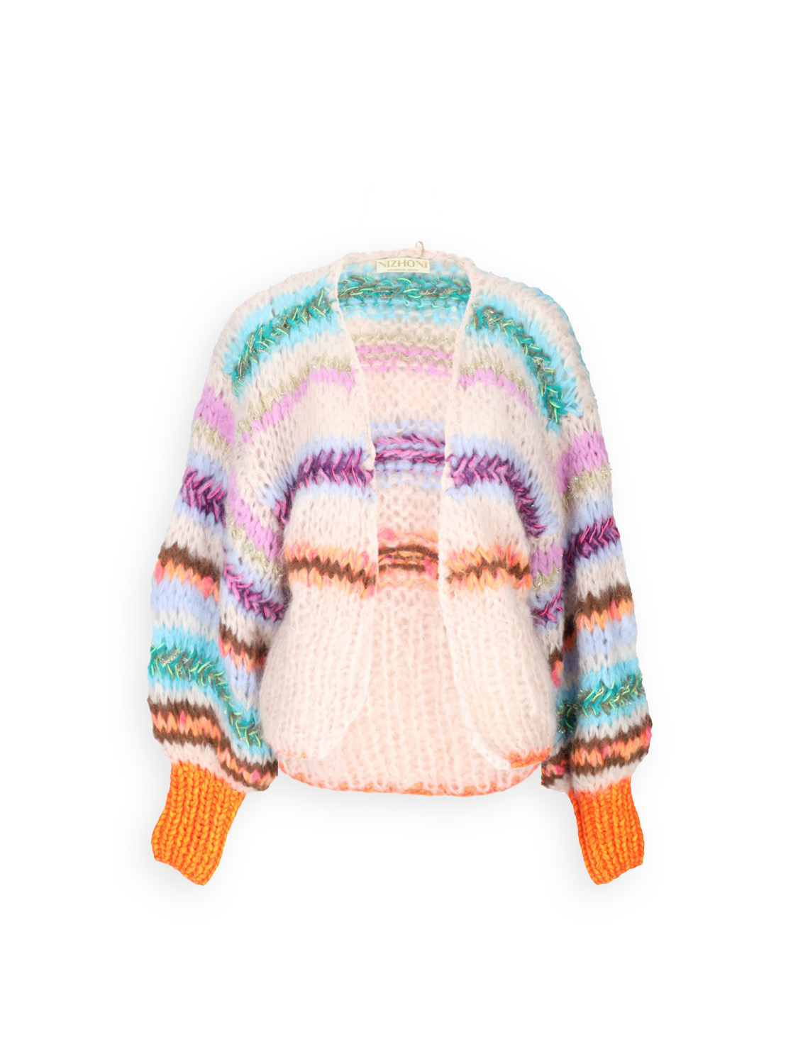 Nizhoni Mia - Hand knitted cardigan with mohair and alpaca | loui.rocks