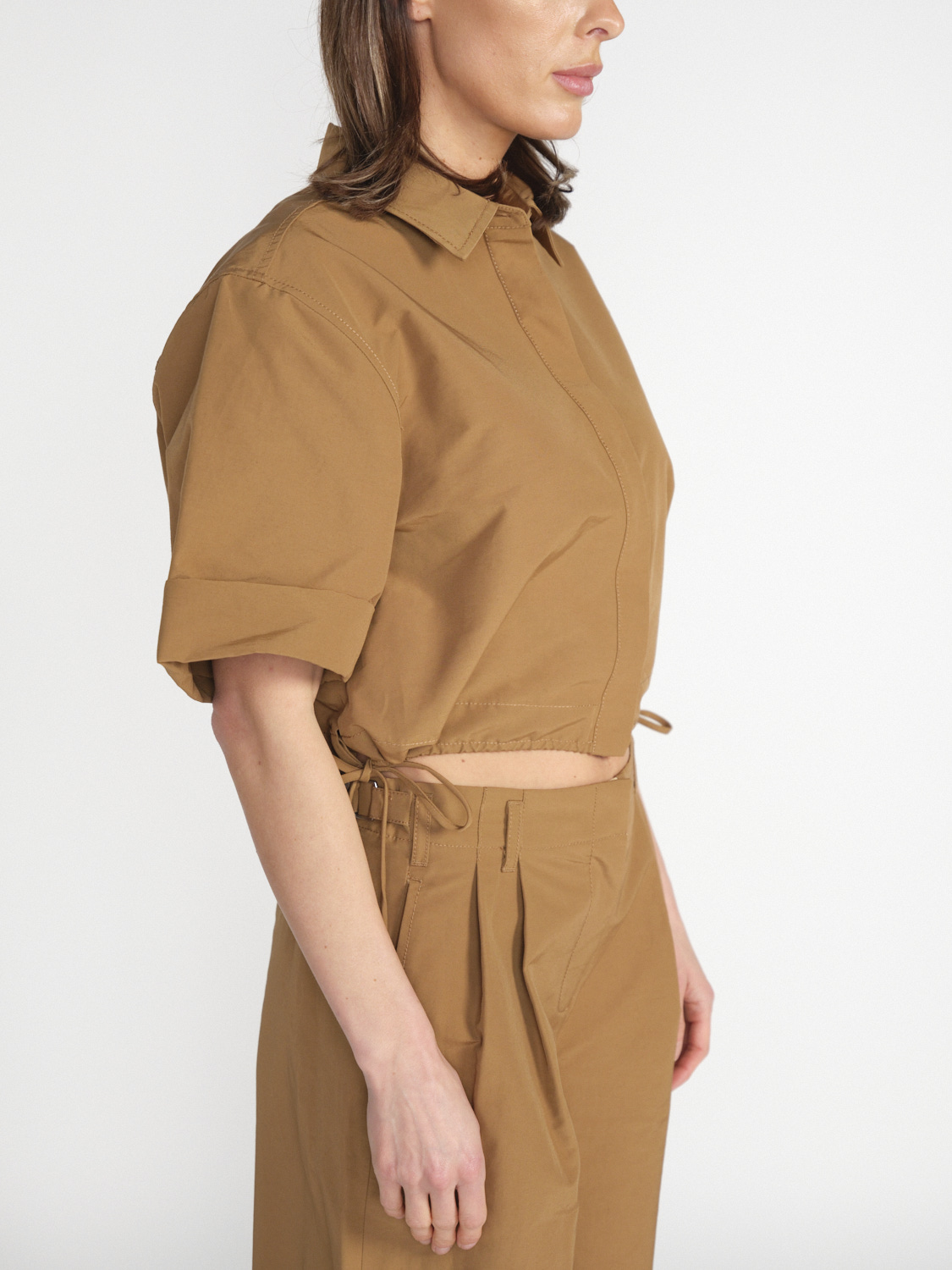 Simkhai Ryett – Kurzarmhemd im Karamellton beige S