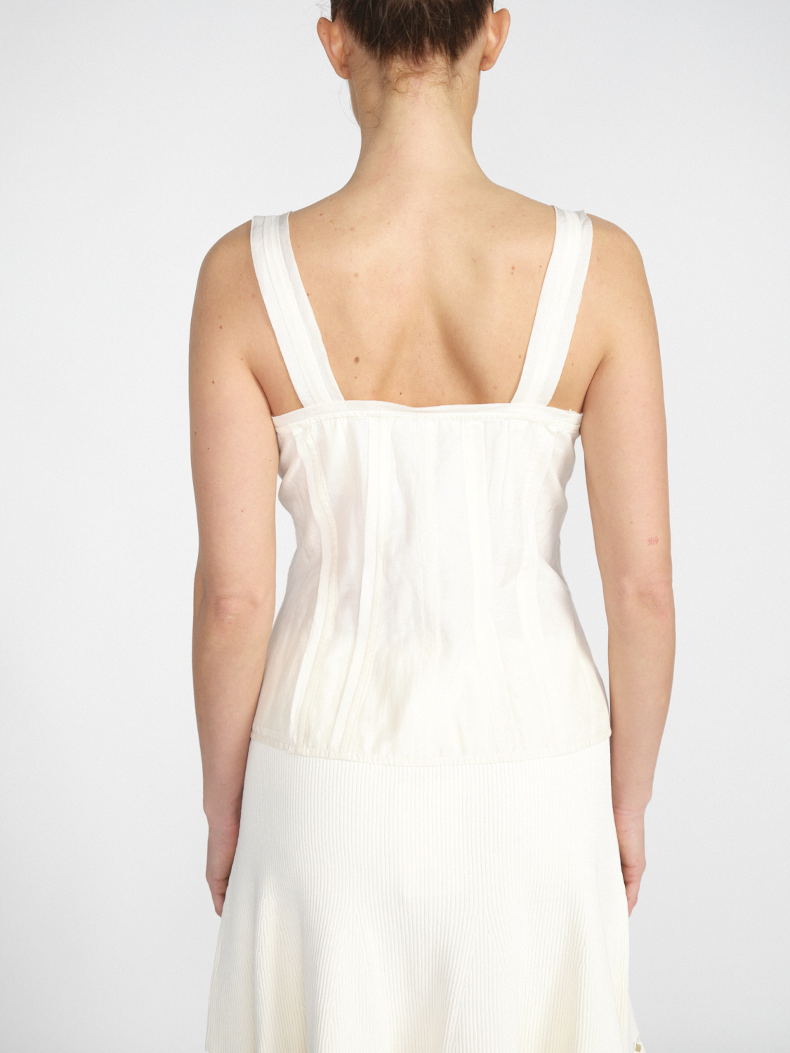 Ulla Johnson Abilene - Corset top in cotton and silk gazé  white 36