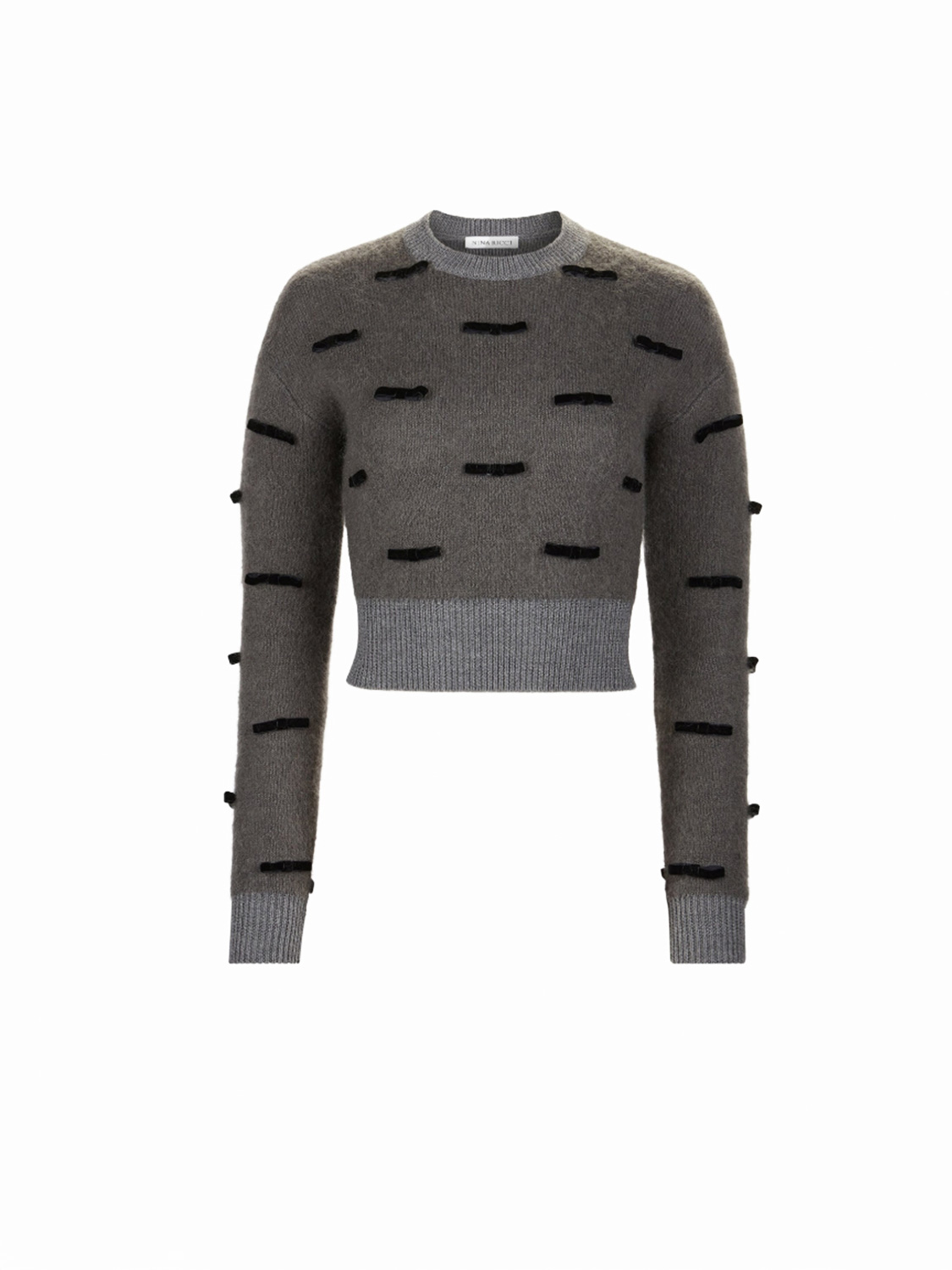 Brushed Mohair – Pullover mit Schleifendetails 