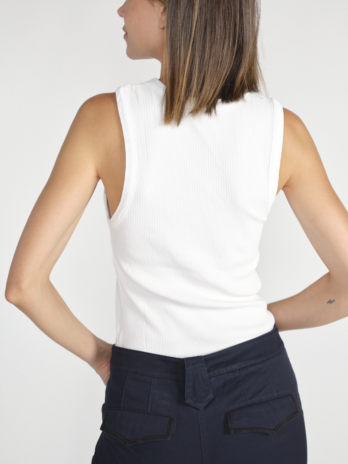 Agolde Poppy Tank – tank top made from a cotton blend  taupe L