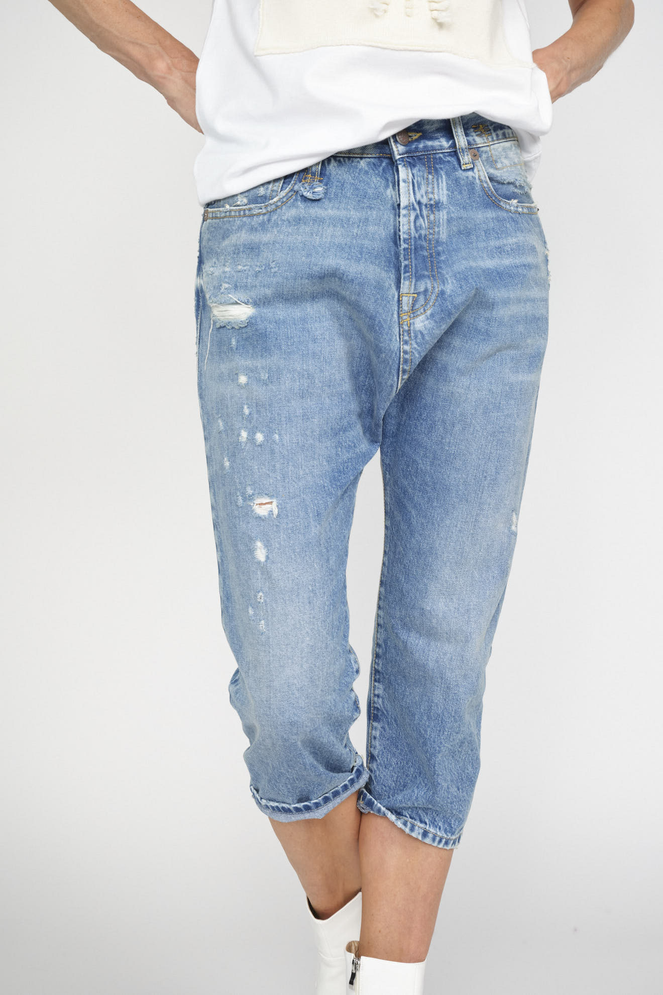 R13 Tailored Drop Jeans blue 27