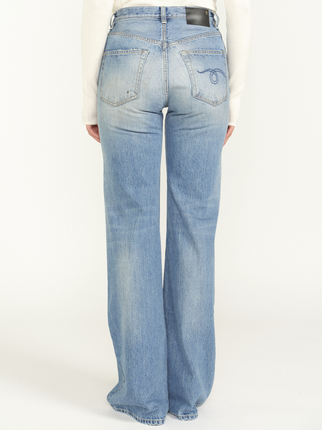 R13 Jane - Denim grande largeur en coton  bleu 26