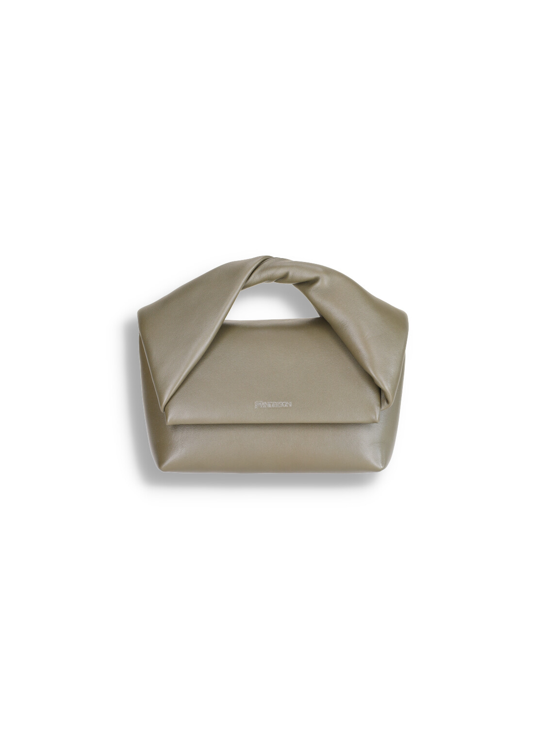 JW Anderson Medium Twister Leather Top Handle Bag - lambskin leather bag khaki One Size